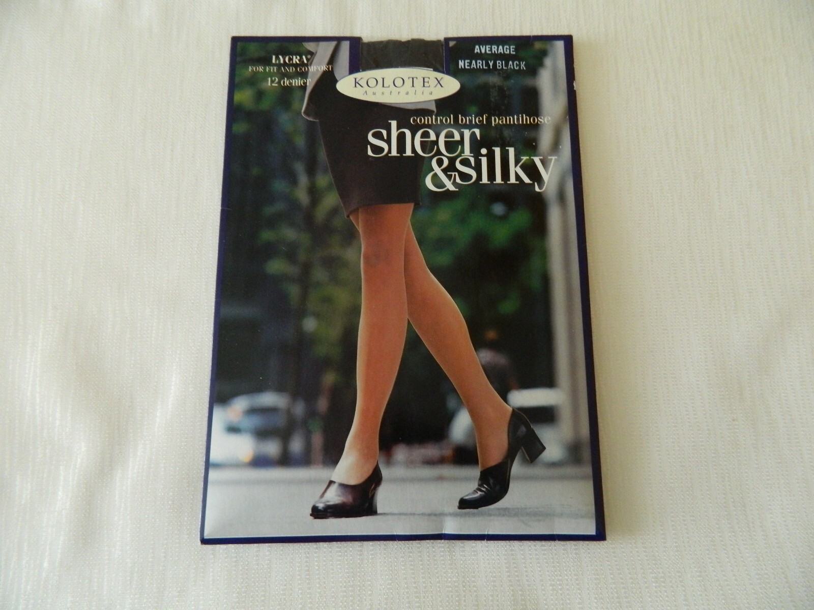 KOLOTEX Pantihose SHEER & SILKY Lycra Nearly Black Ave,Black Ave,Ink Navy Tall