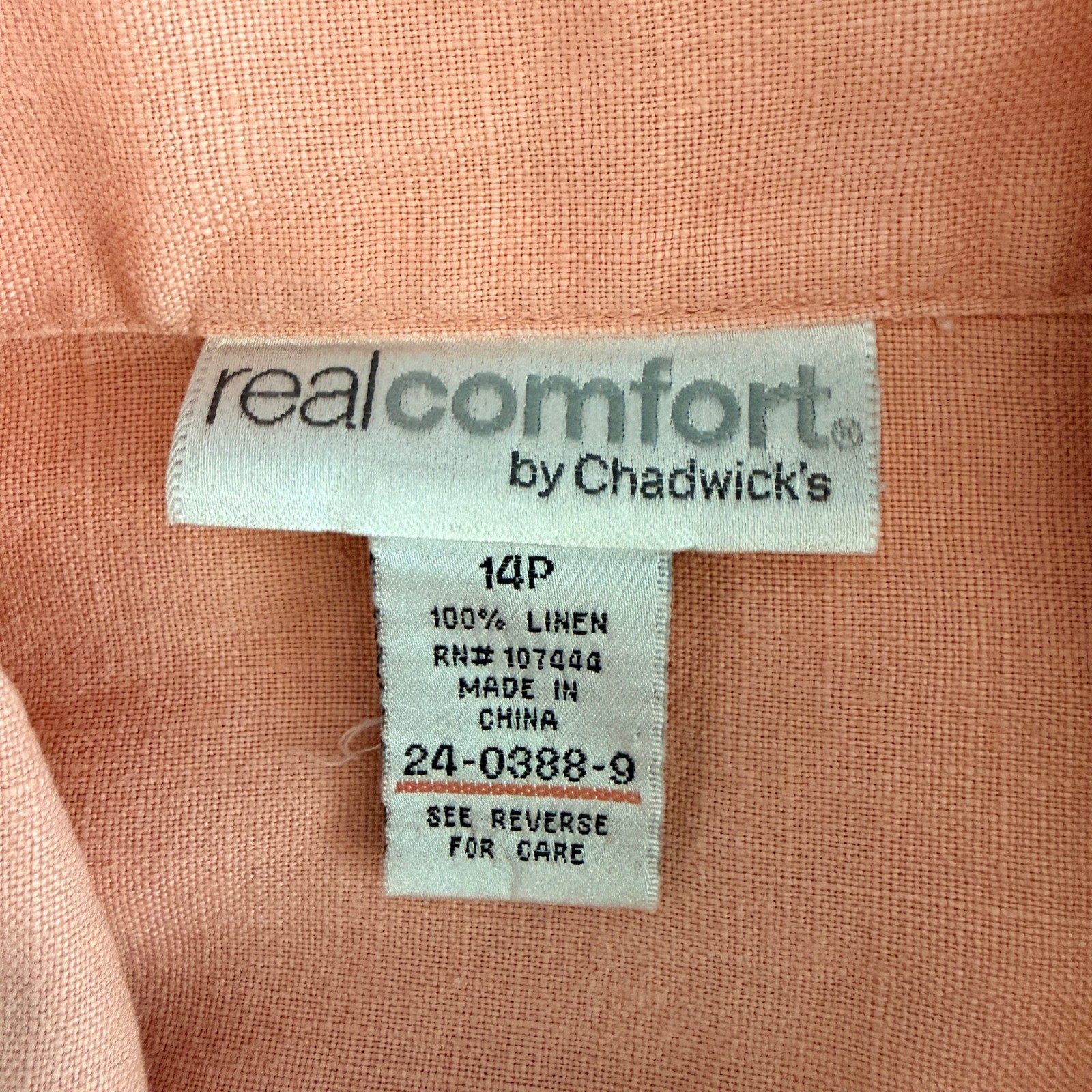 Vintage Chadwicks Linen Jacket 14P Shirt Utility Pocket Minimalist Boxy Coastal