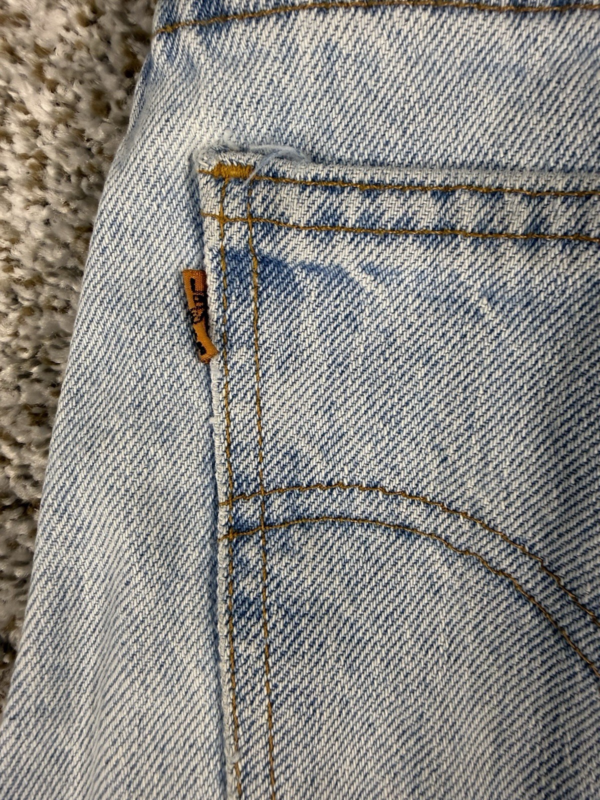 VINTAGE Levi’s 15921 Orange Tab Light Wash Tapered Fit High Rise Jeans Women’s M