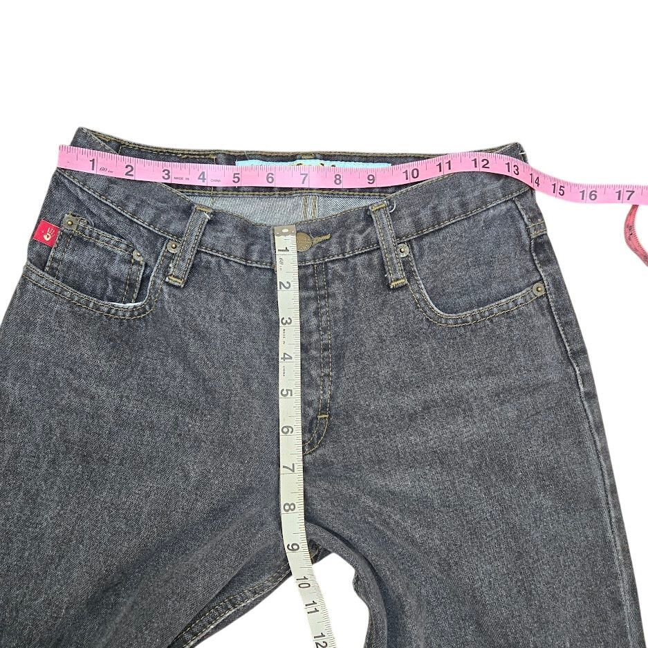 Mudd Vintage Y2K Gray Straight Leg Jeans Beat Generation Collection Juniors Sz 5