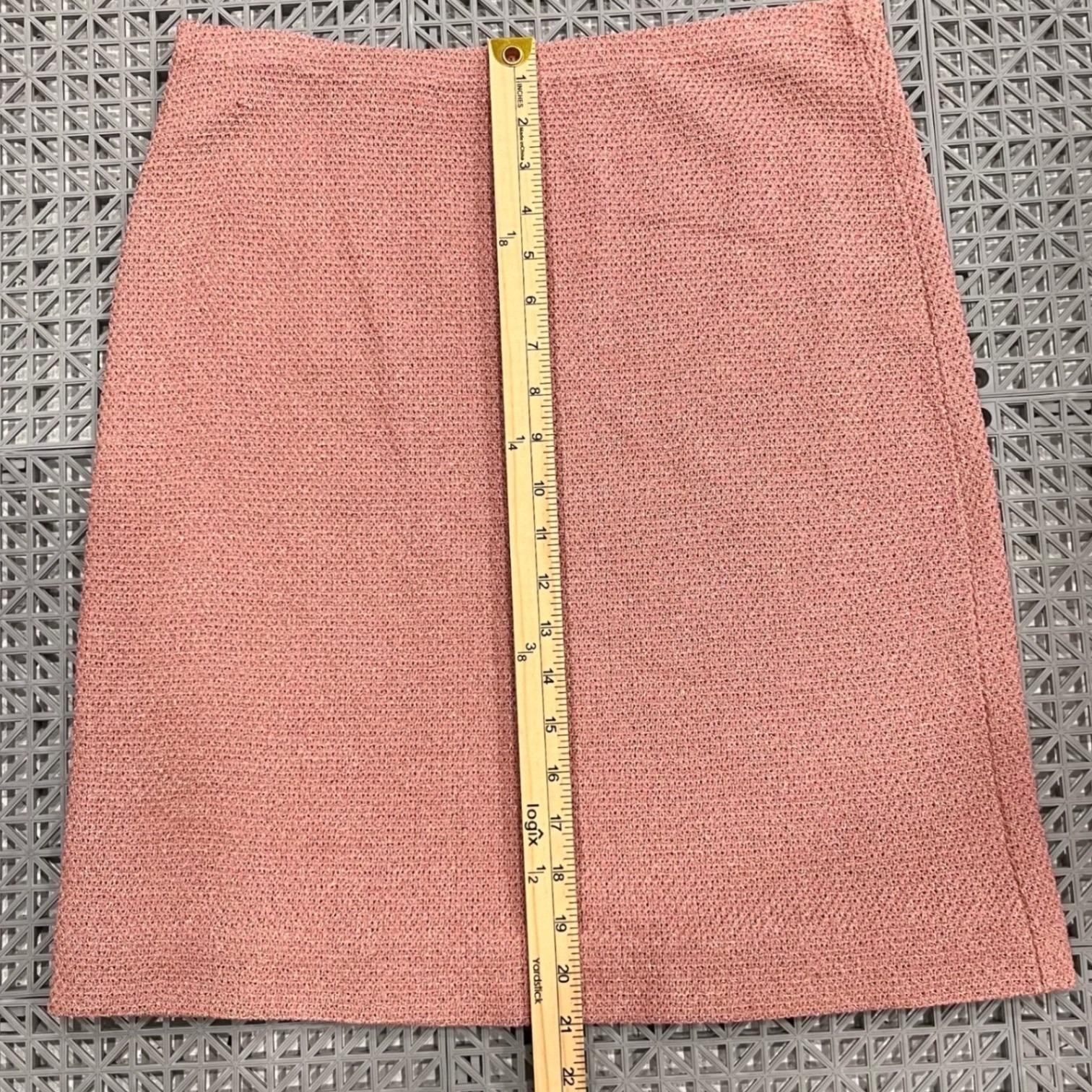 Vintage 70s 80s Castleberry Cardigan Skirt Set Size 8 Pink Knit Ruffle Classy