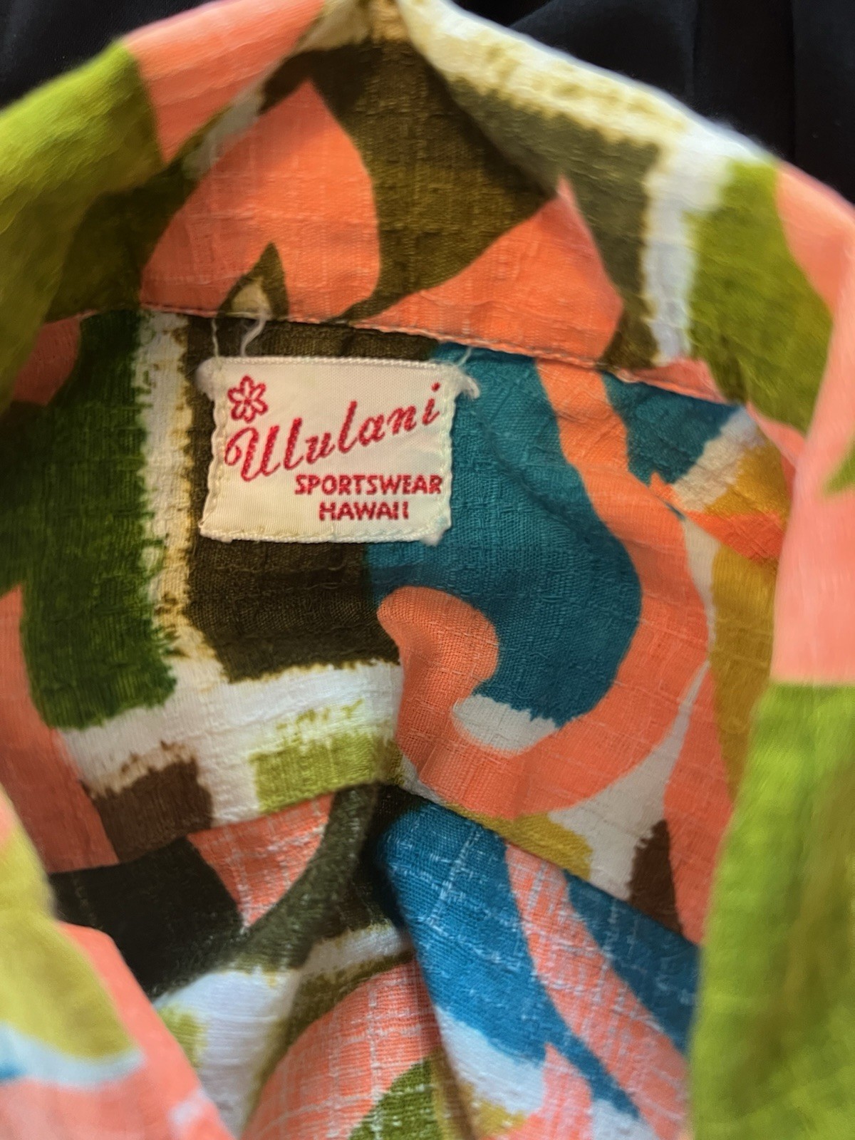 Vintage Ululani Hawaii Floral Hawaiian Aloha Shirt Womens Tiki See Measurements