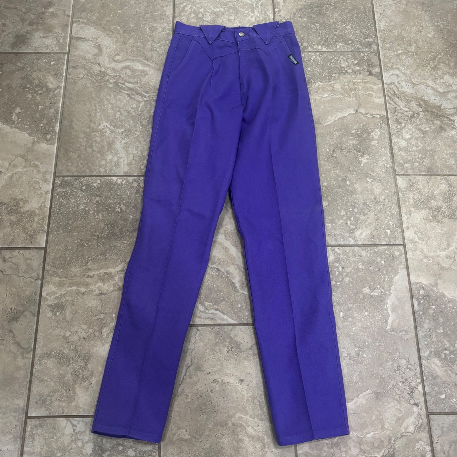 Roughrider by Circle S Vintage Purple Western Pants High Waist Size 9/10 x 34