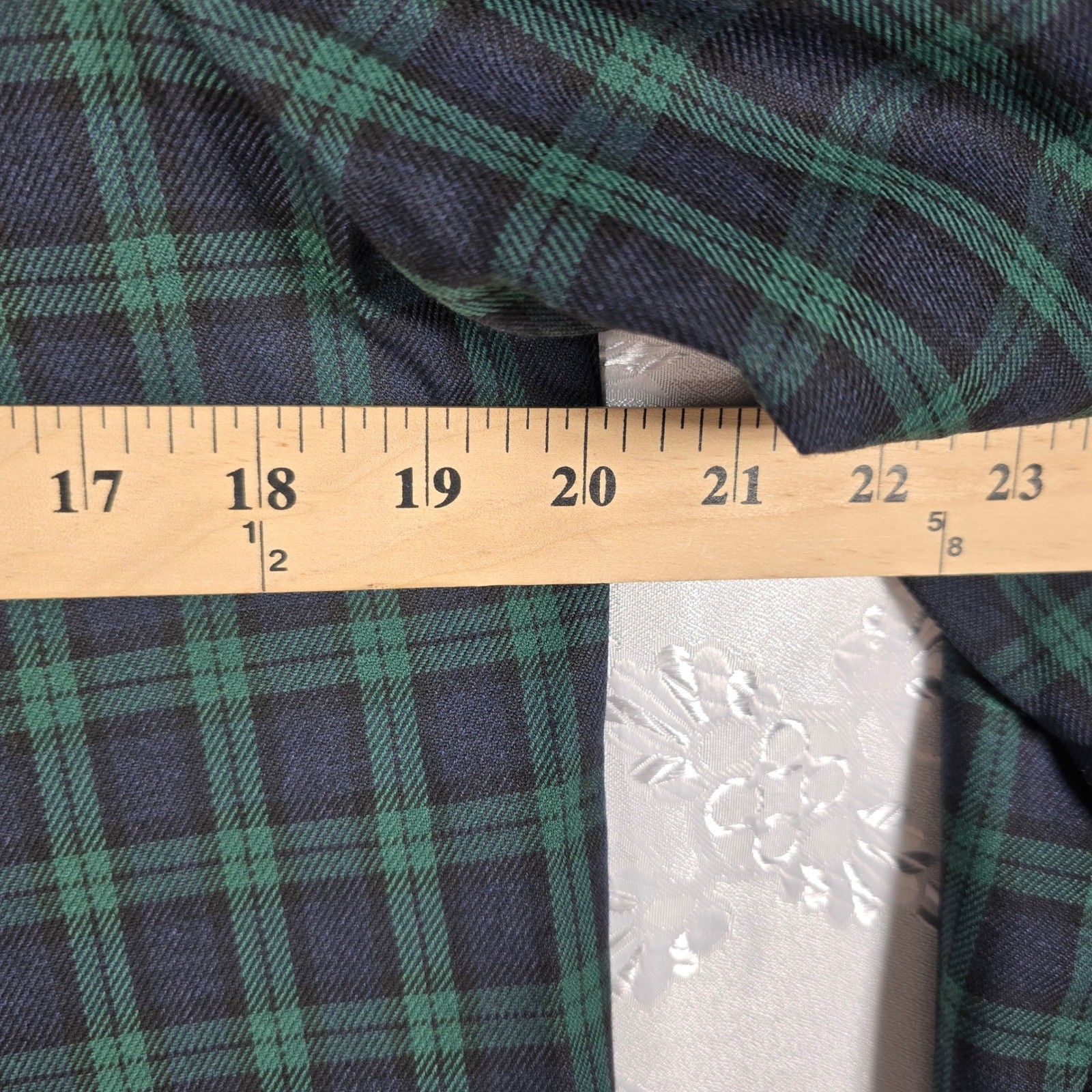 VTG D.J. Summers Womens Plaid Blazer and Navy Sheath Dress 2 Piece Set Size 14
