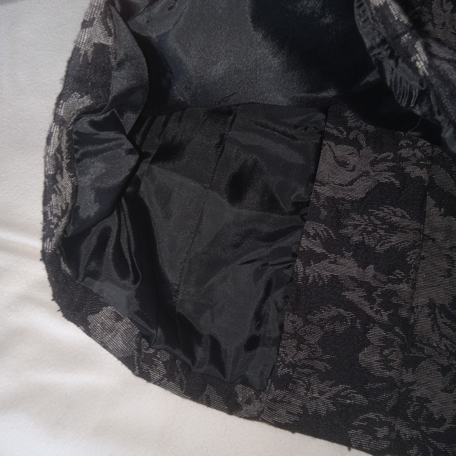 VTG Dress Barn Blazer Black Silver Floral Brocade Jacquard Sz 6 Filigree Buttons