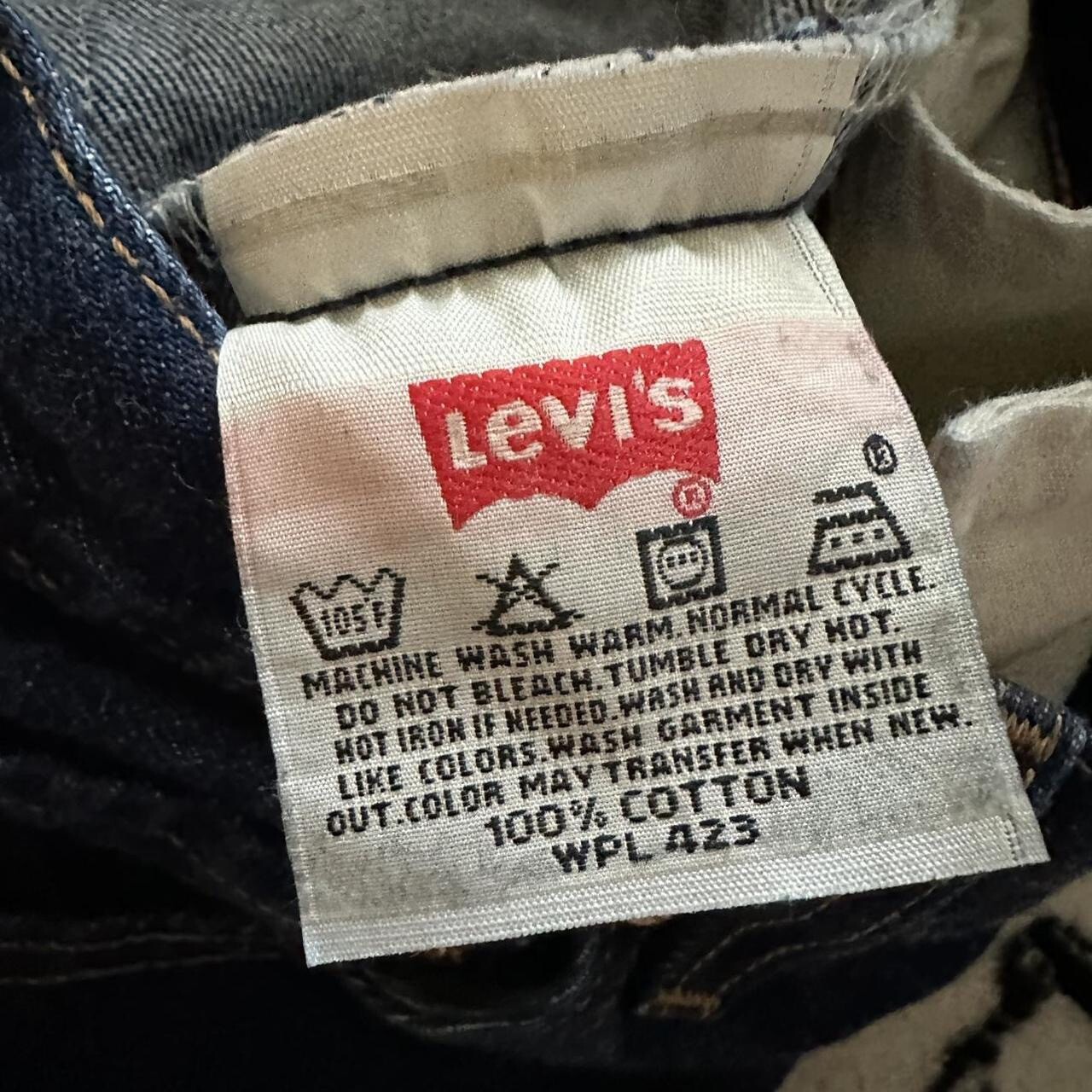 Vintage 90s Dark Levis 501s Size 27×32