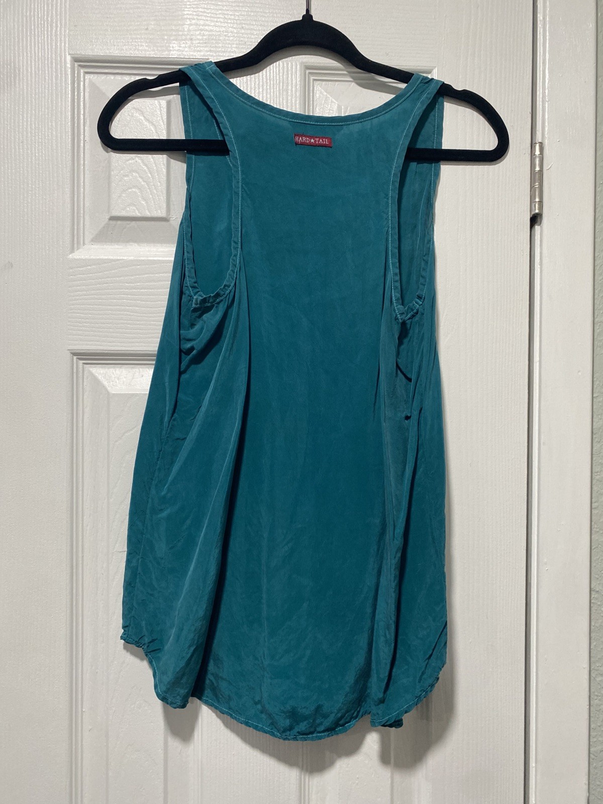 Y2K Hard Tail Forever Racerback Tank Top Bikercore Sleeveless Teal Small USA