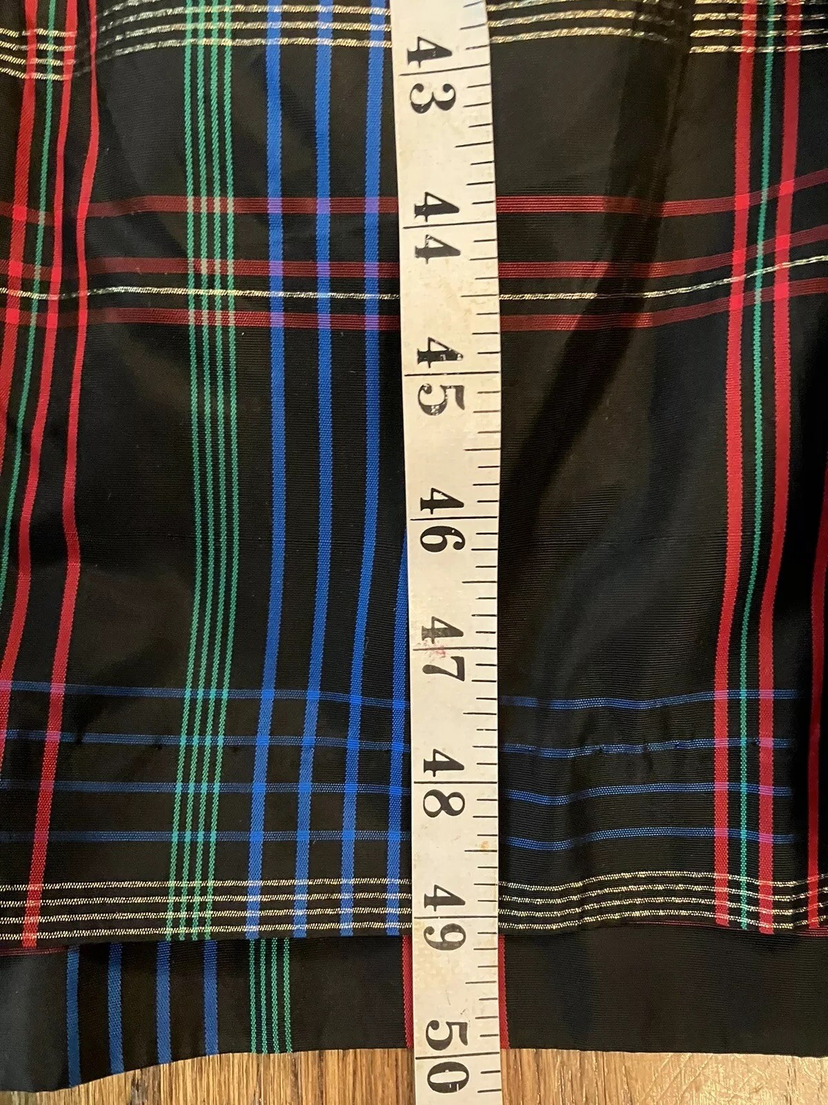 1980s Patty O`Neil Velvet & Plaid Taffeta Evening Dress, Ruching & Bow Size XS-S
