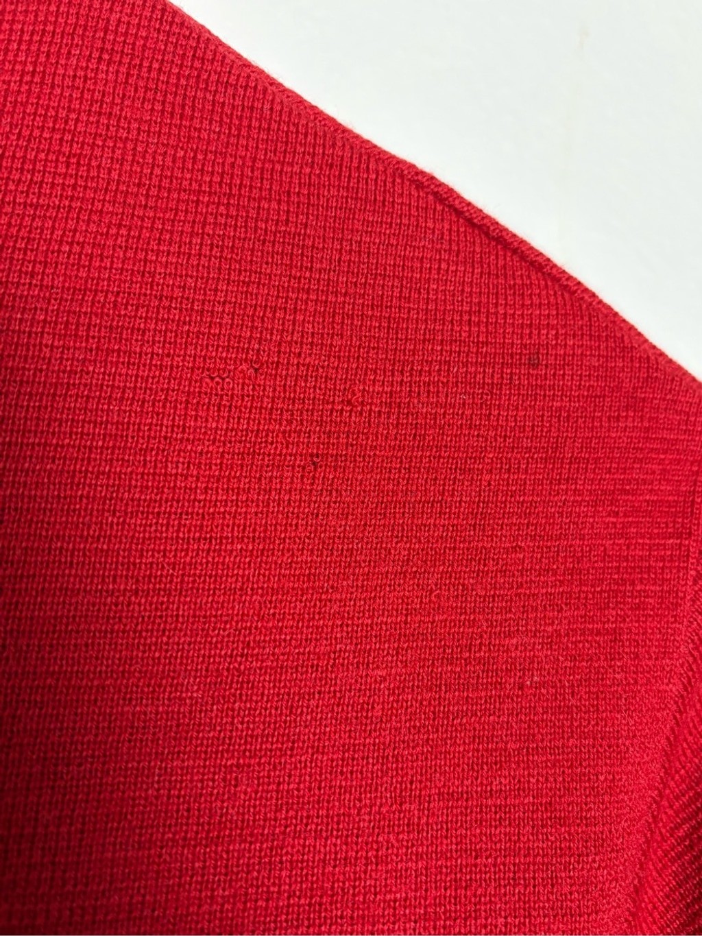Joseph Magnin Pure Wool Red Long-Sleeve Knit Sheath Dress Size 8