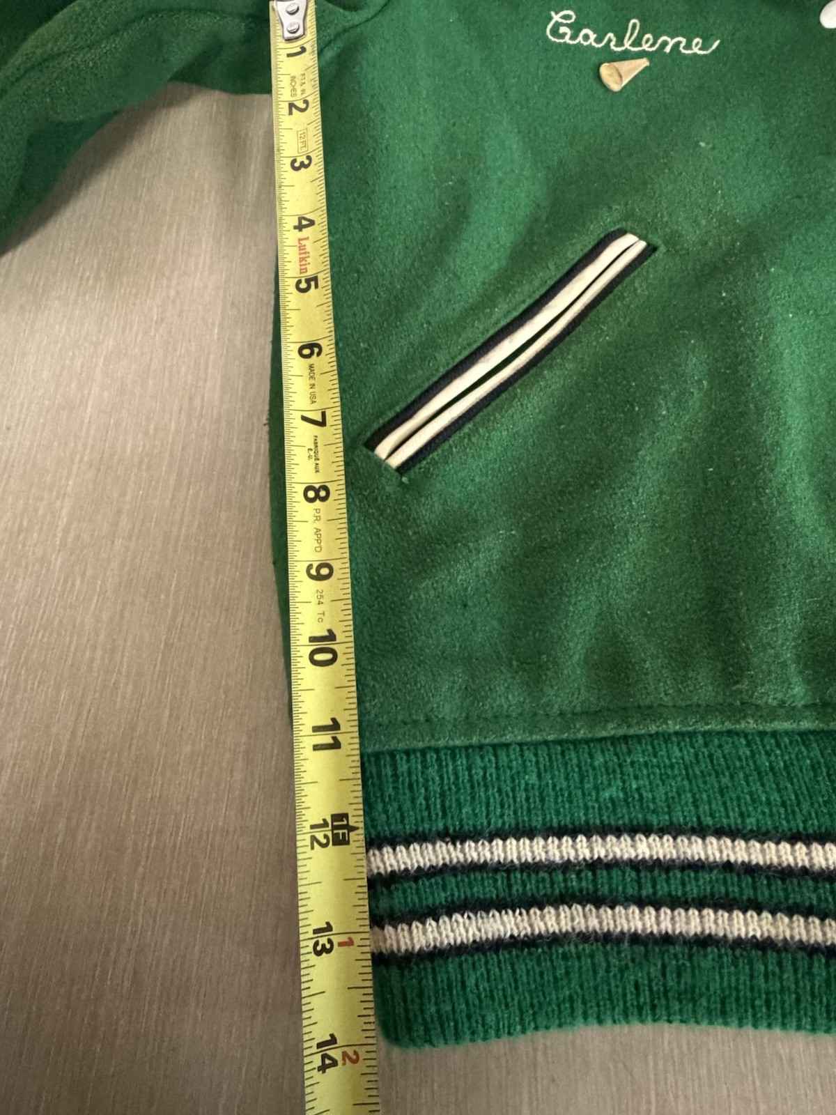 Vtg 1980s High School Cheerleader Majorette Wool Varsity Jacket Elderton PA