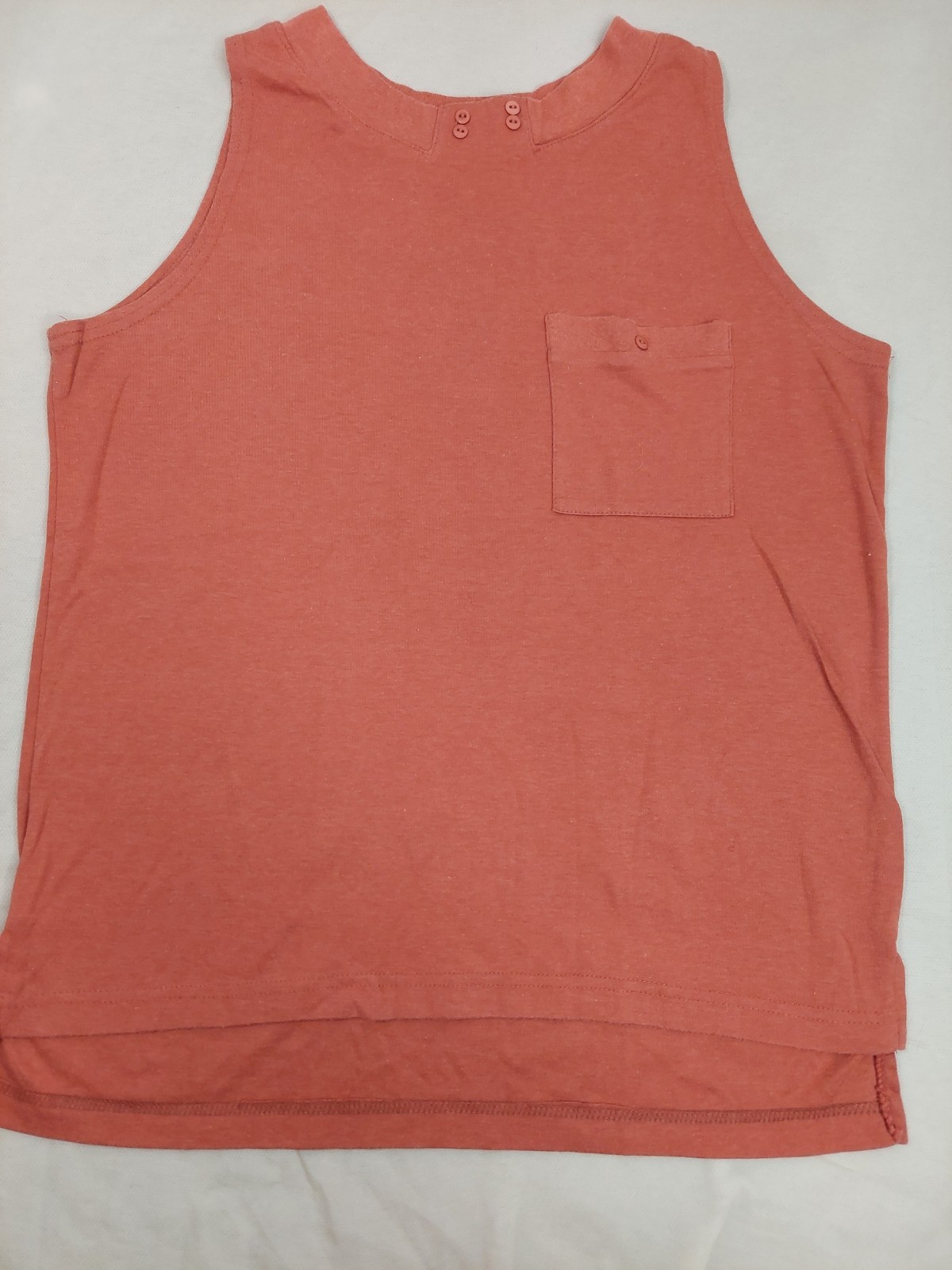 Vintage Orange Tank Top Women Summer Sleeveless Minimalist Normcore Casual Y2K L