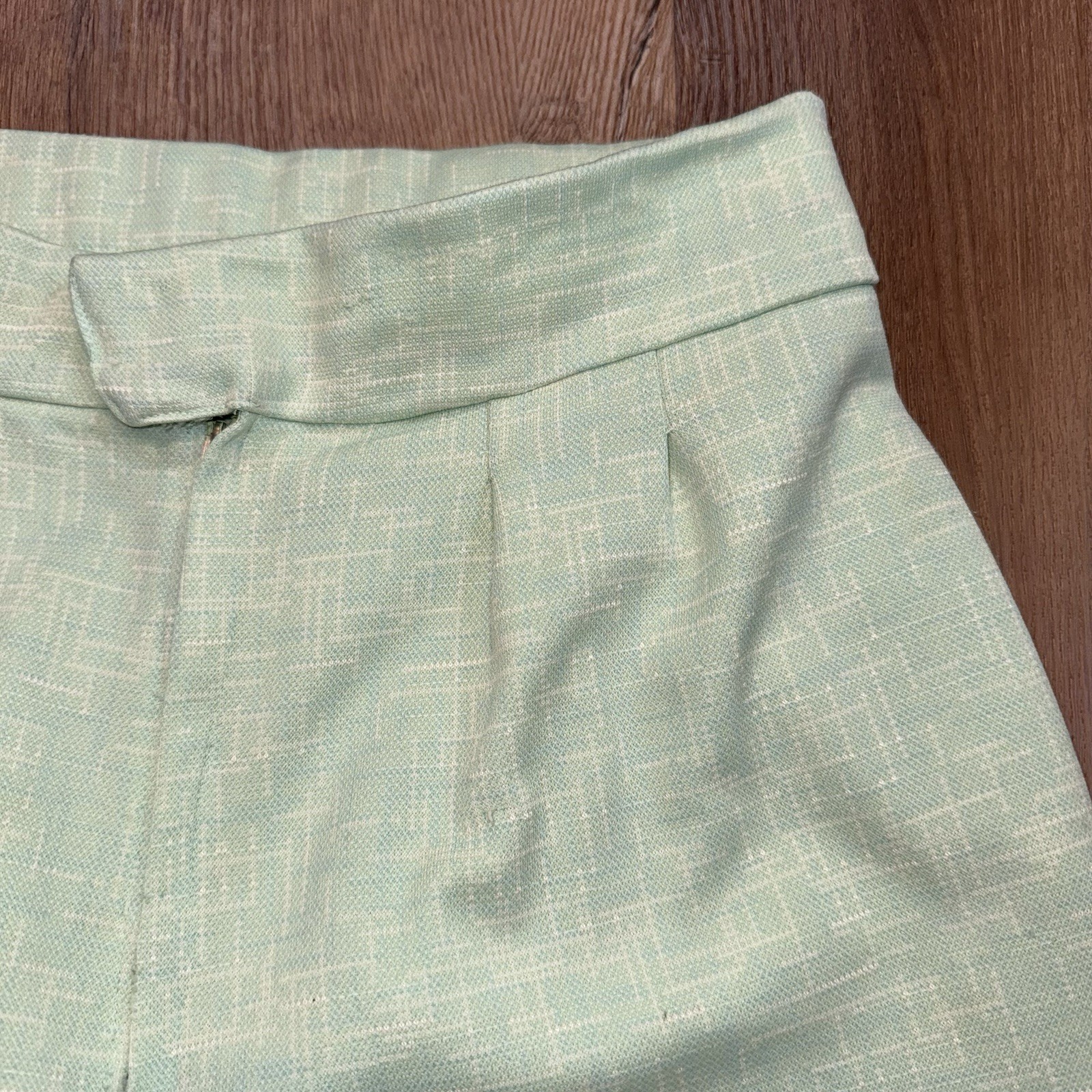 Vintage 60s 70s Bell Bottom Pants Womens 28 27 Wide Leg Gaucho Polyester Disco