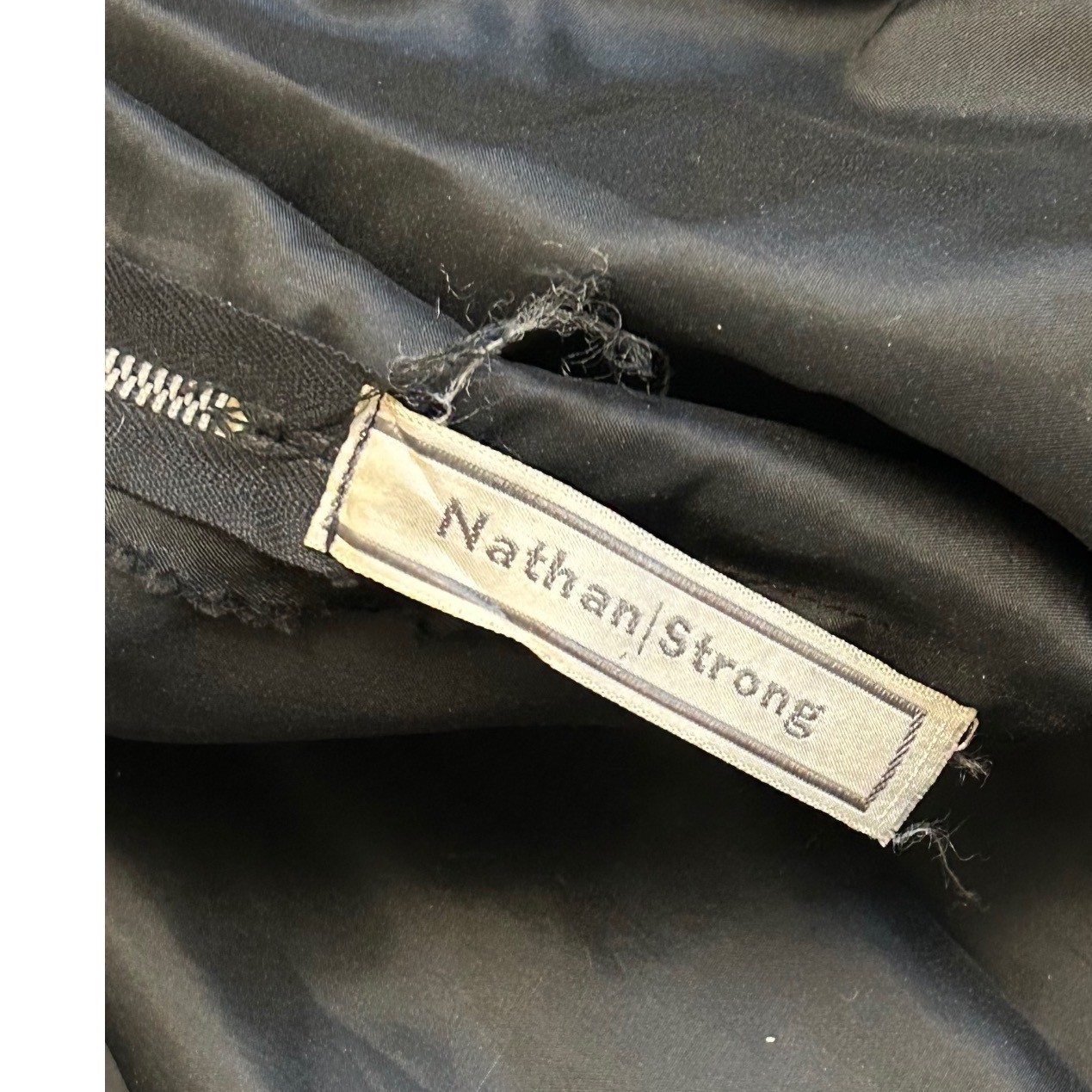 Vintage 1950s Black Taffeta Petticoat Cocktail Dress Small Dark Academia Pinup