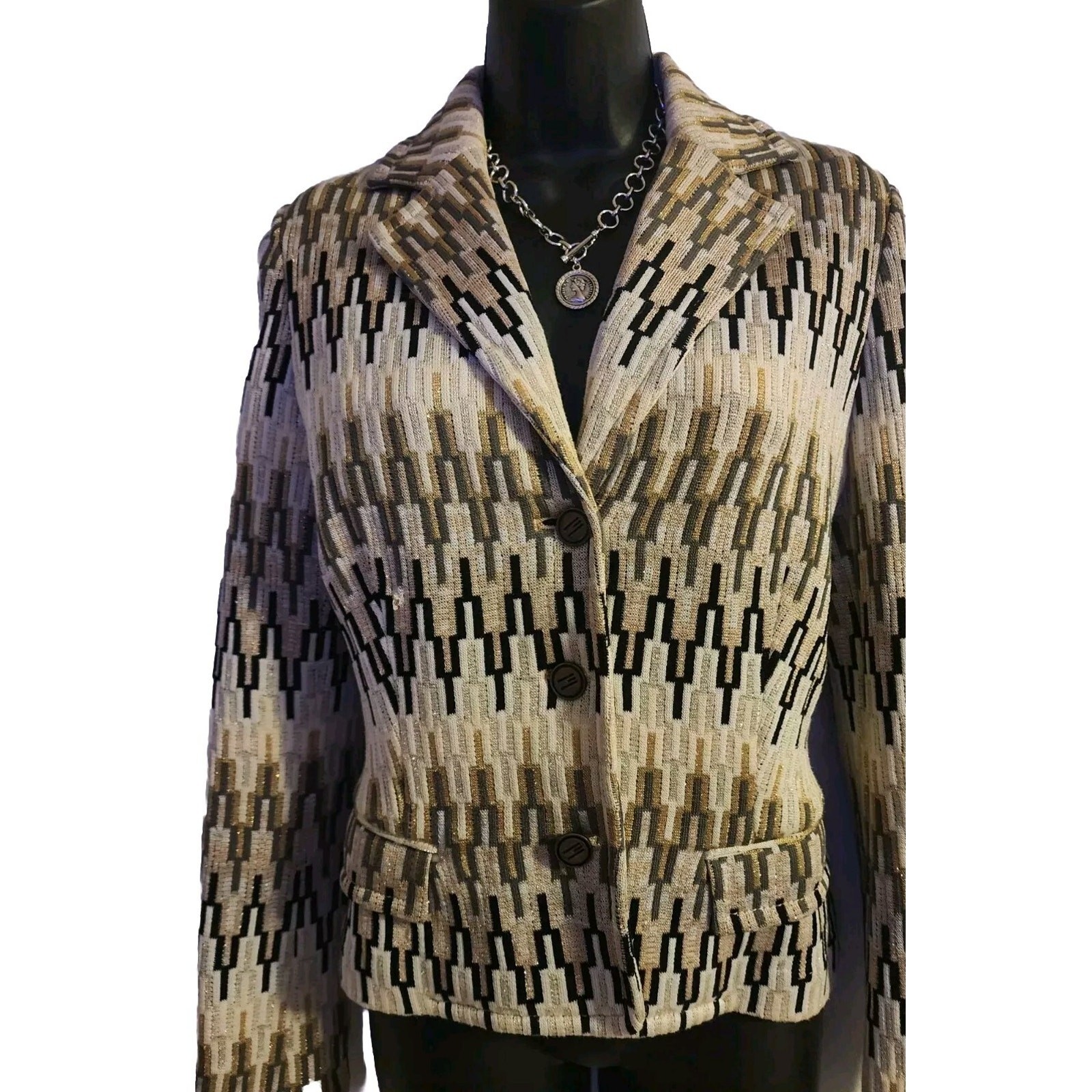Missoni Women’s Chevron Pattern Jacket Size 6 Or 42 Euro
