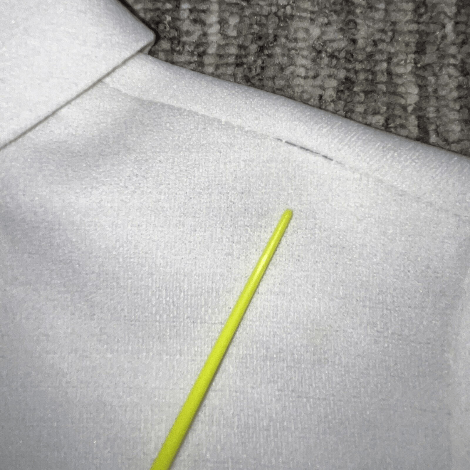VTG Women’s Size 14 White Shirt Mod 1960s Office Crepe Long Cuffs Costume Flaws