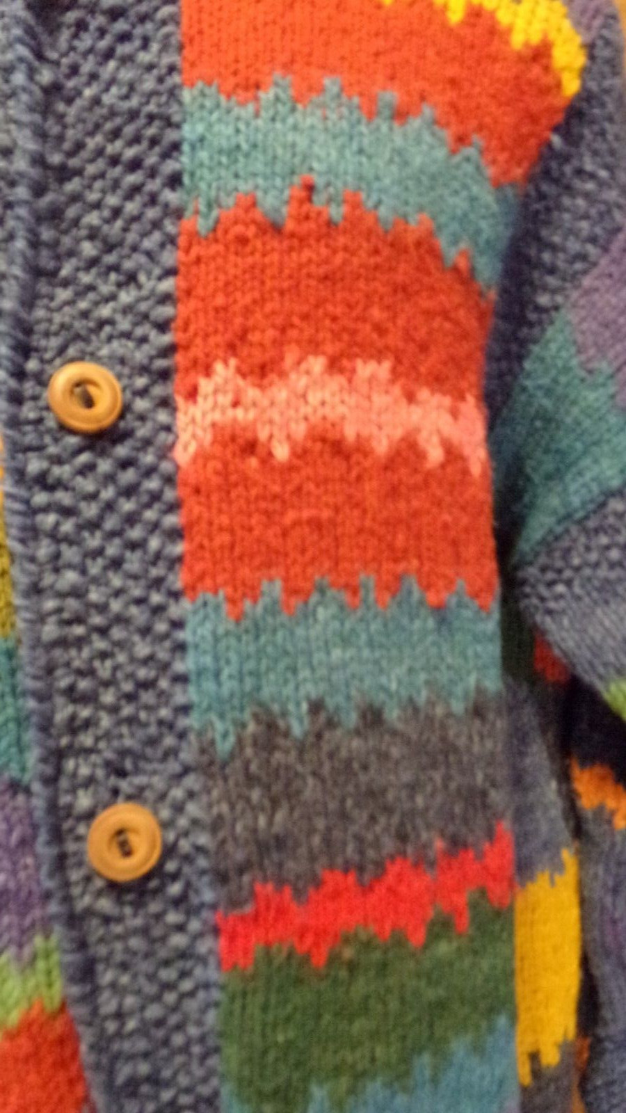 Vintage Amano Wool Sweater Colorful Large-XLarge Womens Mens