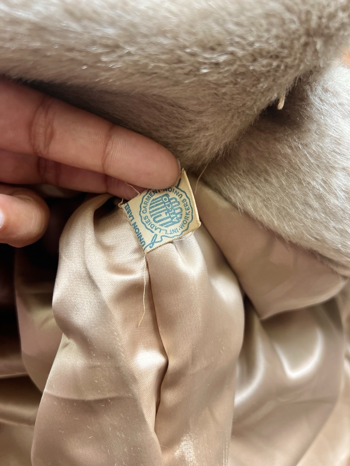 Vintage 60s Brazotta Sportowne Coat Small Womens Blonde Faux Fur Swing Lined