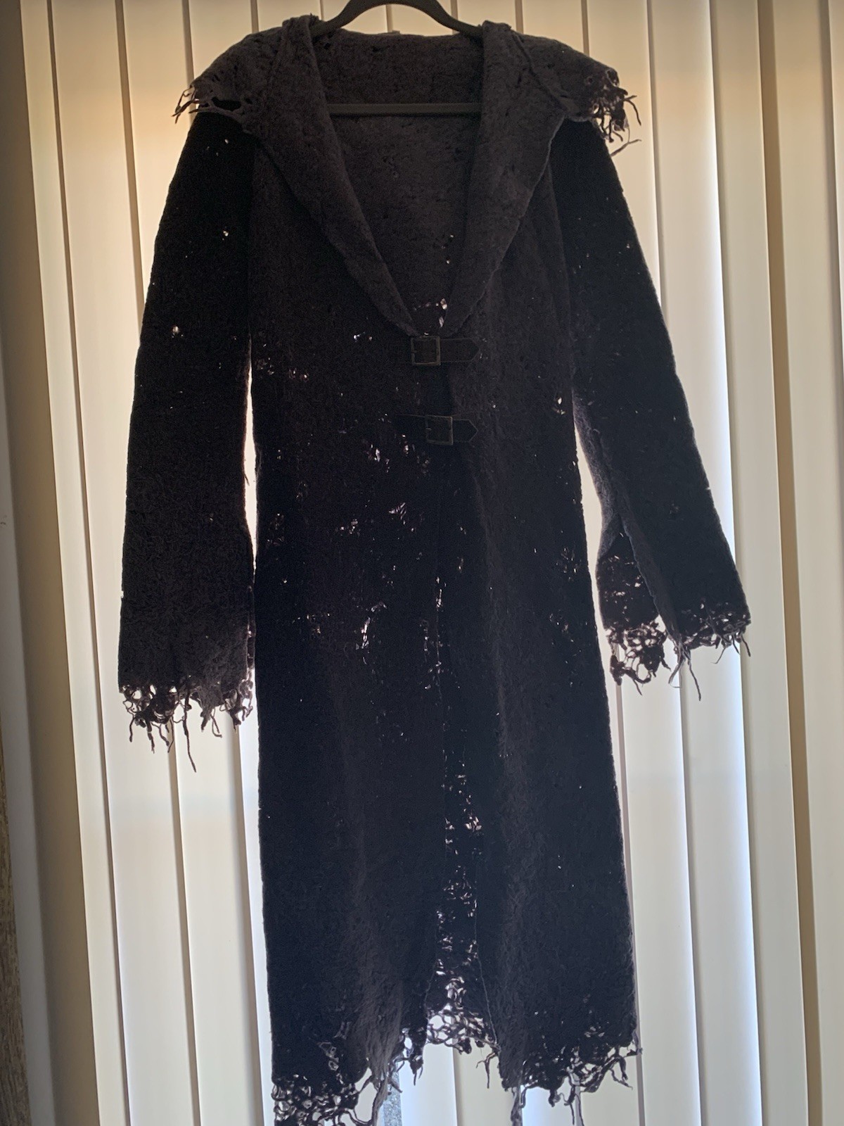 By GRO ABRAHAMSSON Boiled Wool Hooded Coat Grey Size 38