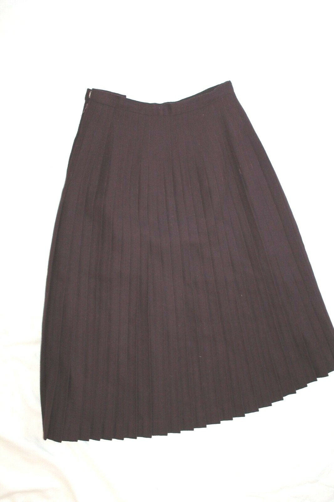 John Wanamaker Antique vtg Accordion 100% Fine Wool Skirt Sz XS / 6 25″ waist
