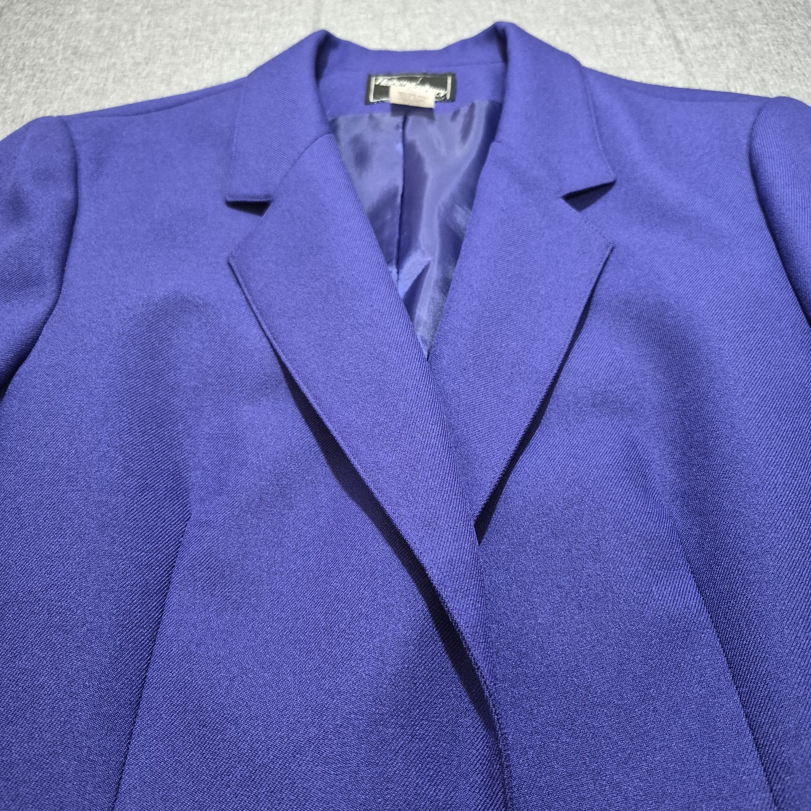 Vintage Haberdashery Women’s Classic Blazer Two Button Jacket Size 12 Purple