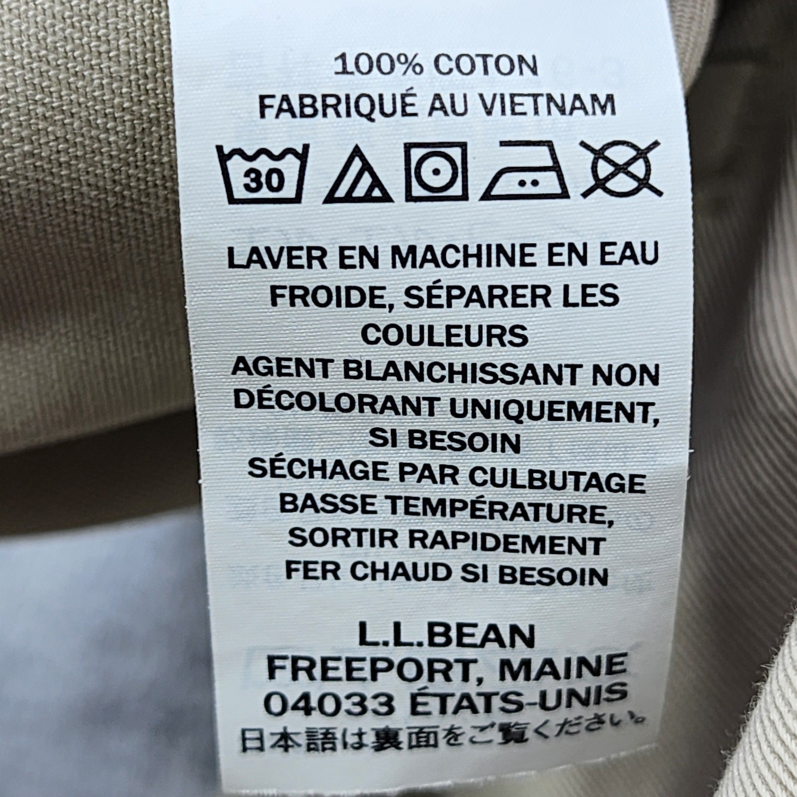 Vintage 90s LL Bean Pants Womens 14 Beige Khaki Original Fit High Rise Crop Hem