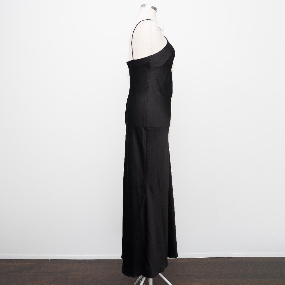 Betsy & Adam – Pavé-Bead Satin Halter Gown