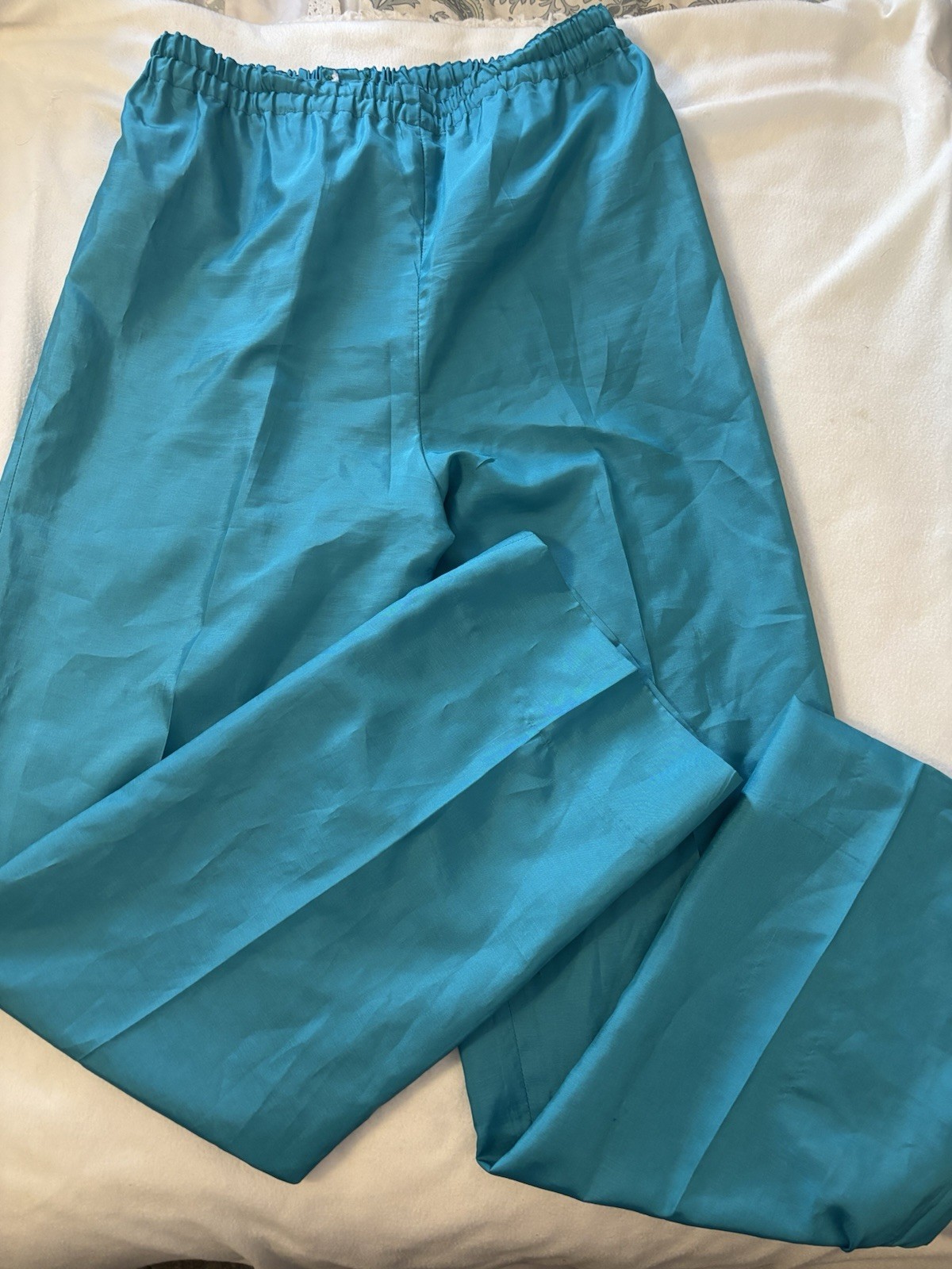 VTG Women’s Pant set Teal. Patchington Pants And Top. Sz 10. Clearwater FL. USA