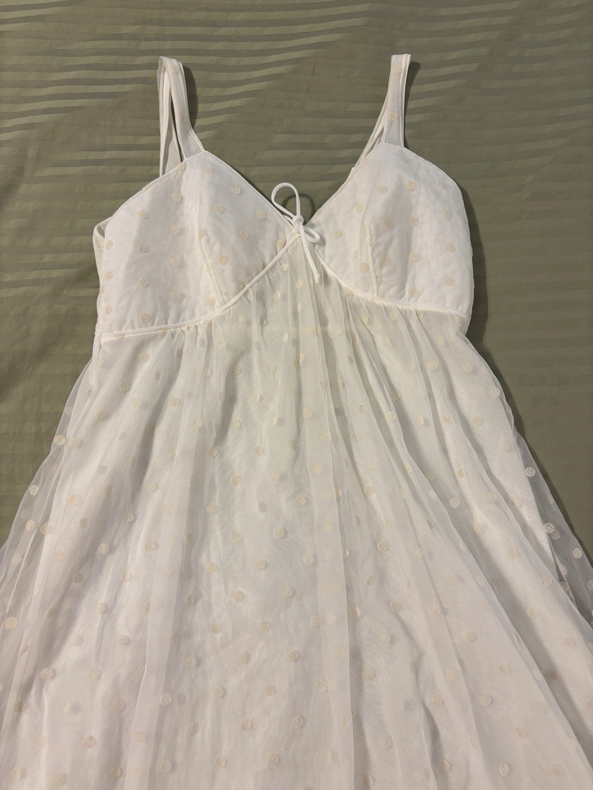 VTG 60s Lisette By Al Sterling Peignoir Set Polka Dot Sheer Chiffon Boudoir Sexy