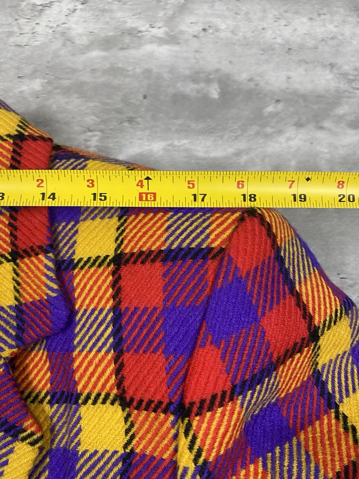 vintage 90s BENARD HOLTZMAN HARVE BENARD WOOL BLAZER WOMENS 12 RED YELLOW PURPLE