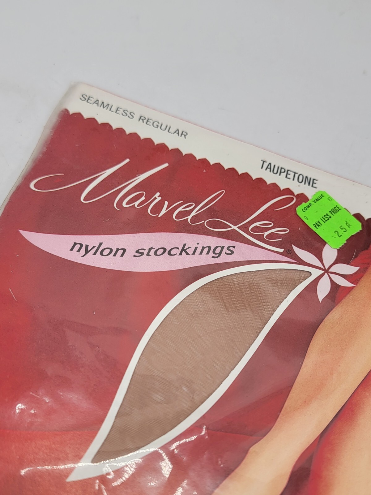 Vintage Marvel Lee Nylon Stockings Taupetone Small 8 1/2 Seamless Regular NEW
