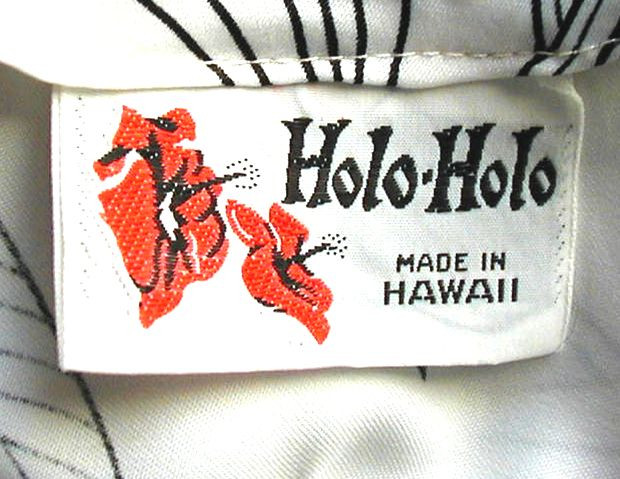 Vin 60-70’s Sz XXS HOLO-HOLO Flared Full Length Hawaiian DressPoly Black/White