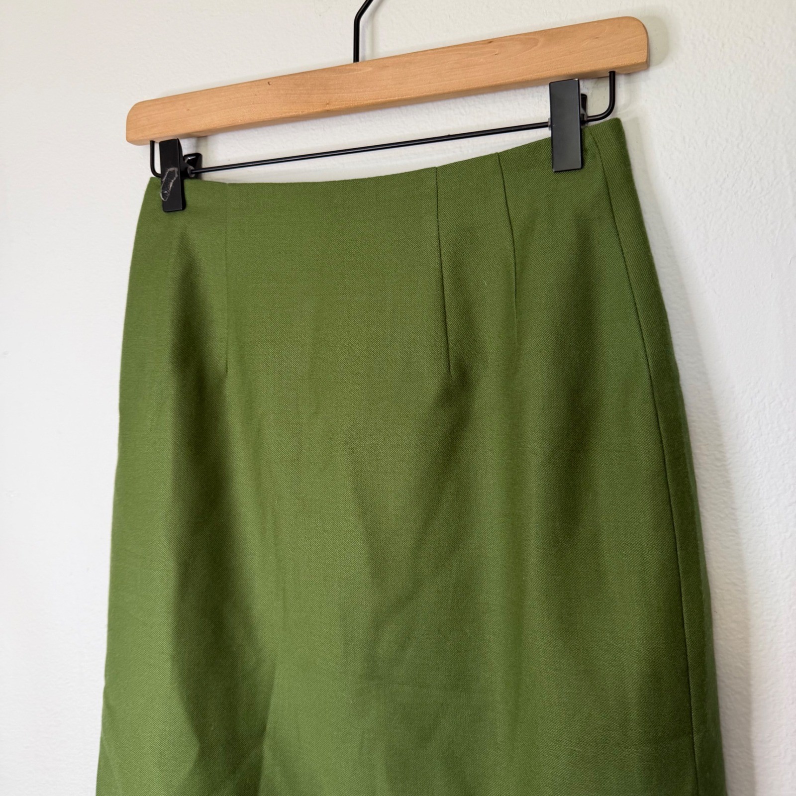Vintage Chadwick’s – Wool Moss Green Pencil Skirt Petite Size 2