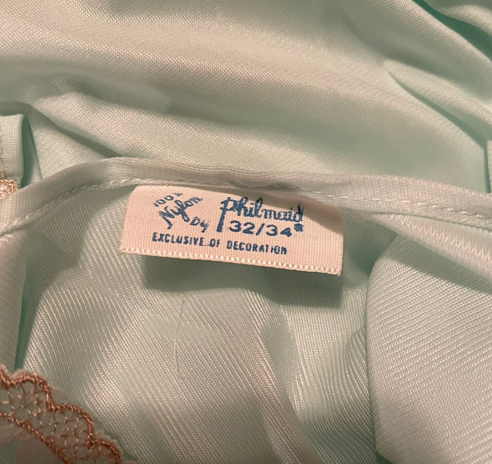 1960s PHILMAID GOWN & ROBE LINGERIE S32/34 EMBROIDERY CHIFFON LACE GRANNY CORE