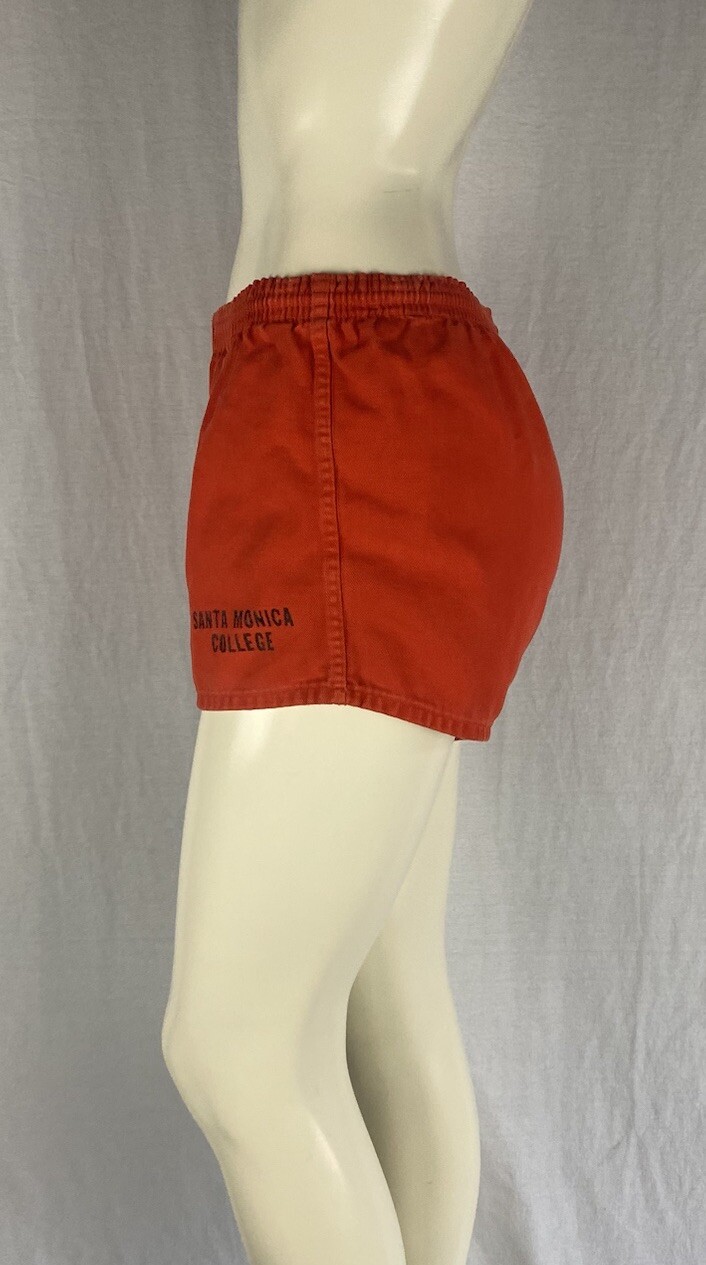 Vintage 60s Collegiate Pacific Orange Santa Monica College Shorts, Womens Medium