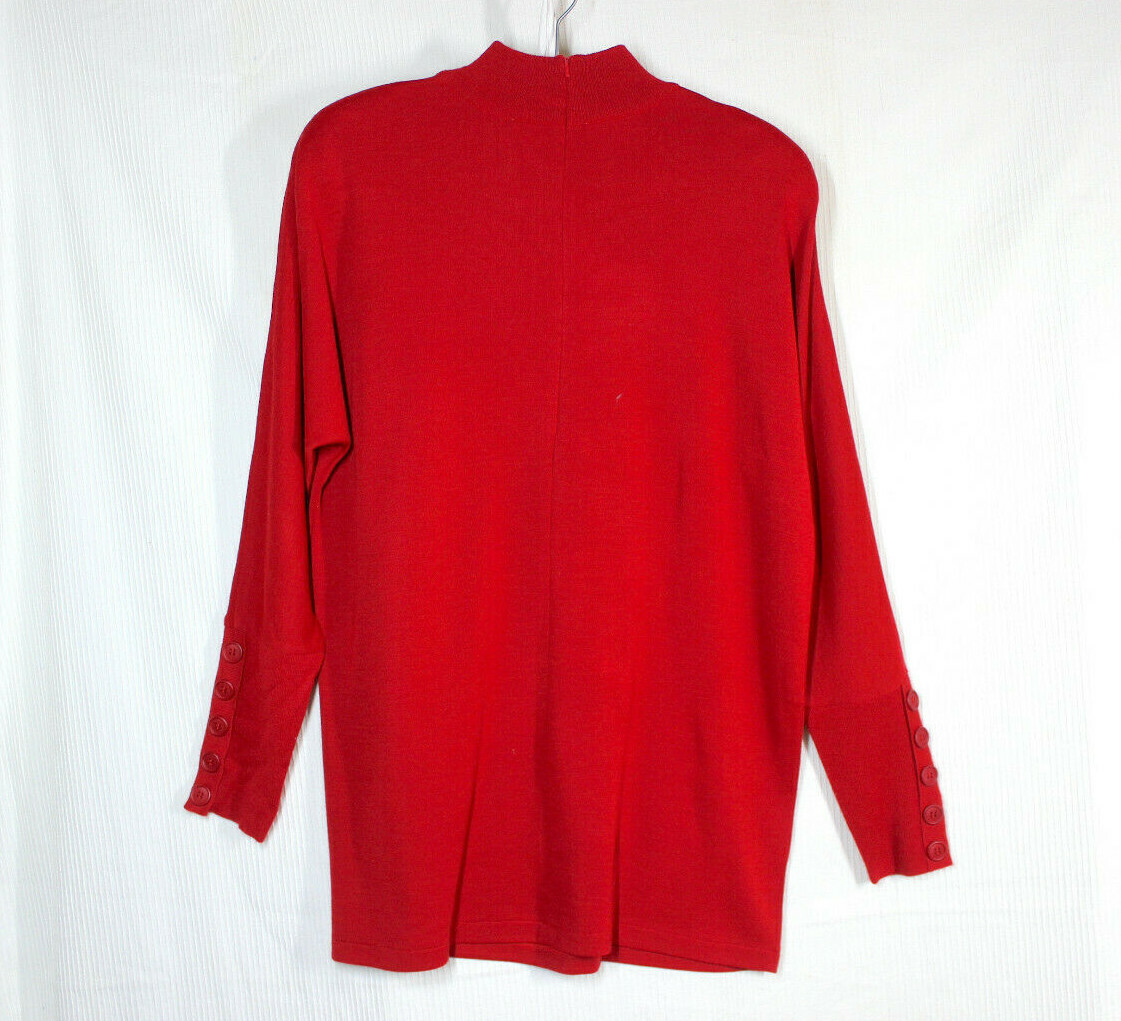 1990s Sweater Dress Set Tunic & Skirt Large Bodycon Wool Blend Stretch Office