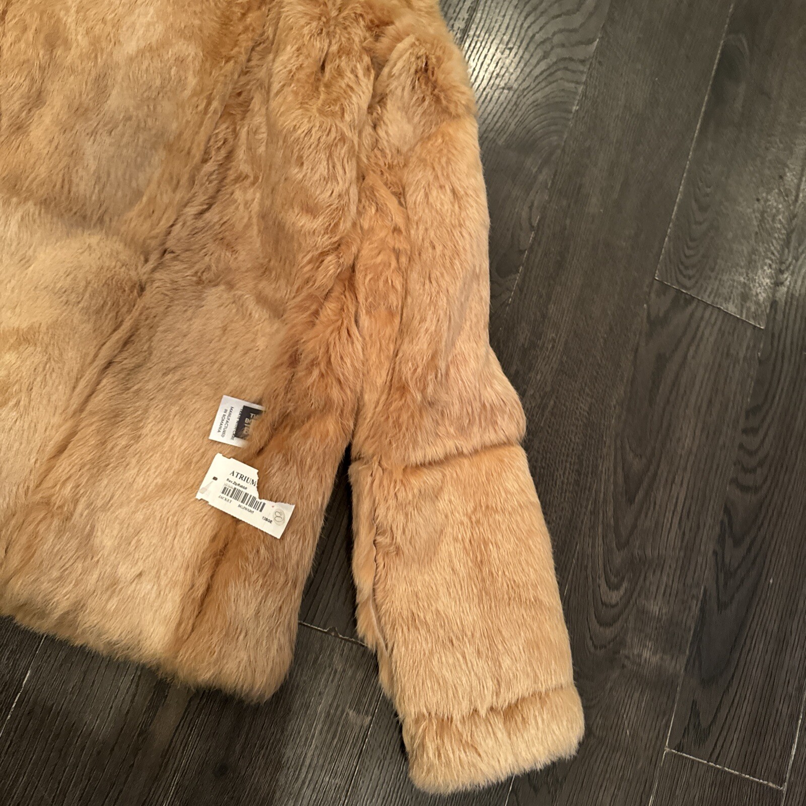 NWT Suede Leather Shearling Jacket Women Size XS Possibly Reversible