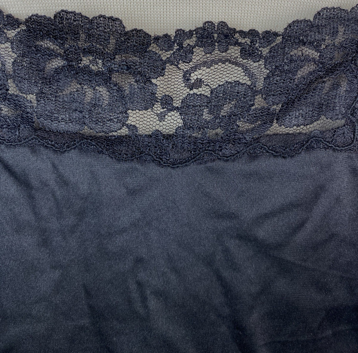 Bradley Black Camisole Top Lace Trim & Straps L/XL See Measurement Missing Tag