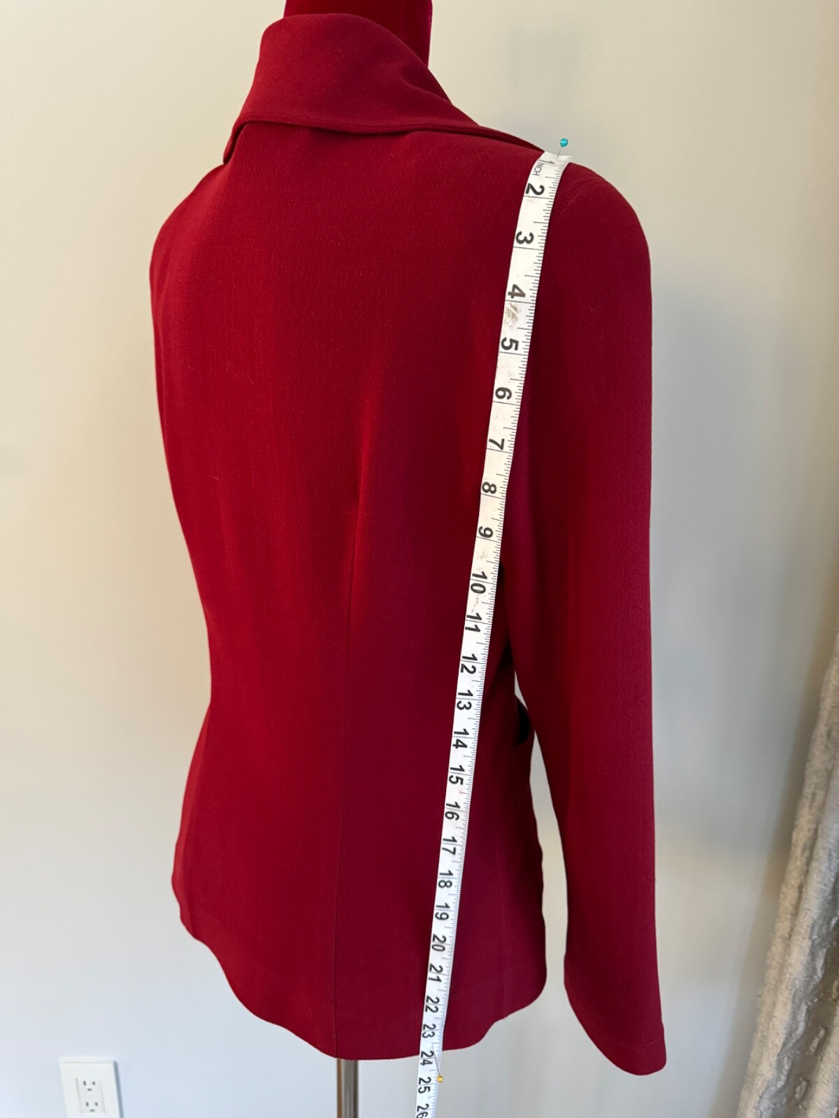 Donna Karan New York Vintage Dark Red Fitted Blazer