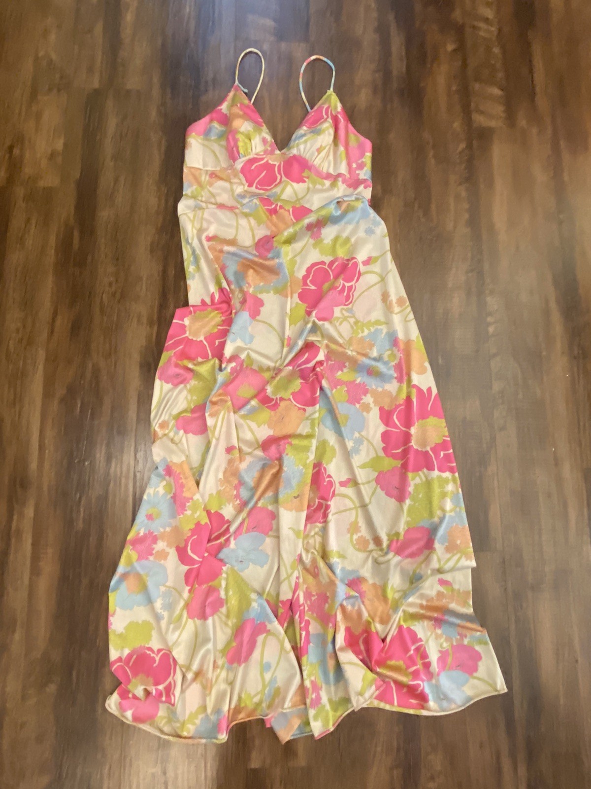 Vtg Vanity Fair sweet sexy nightgown negligée floral print empire waist sz 34