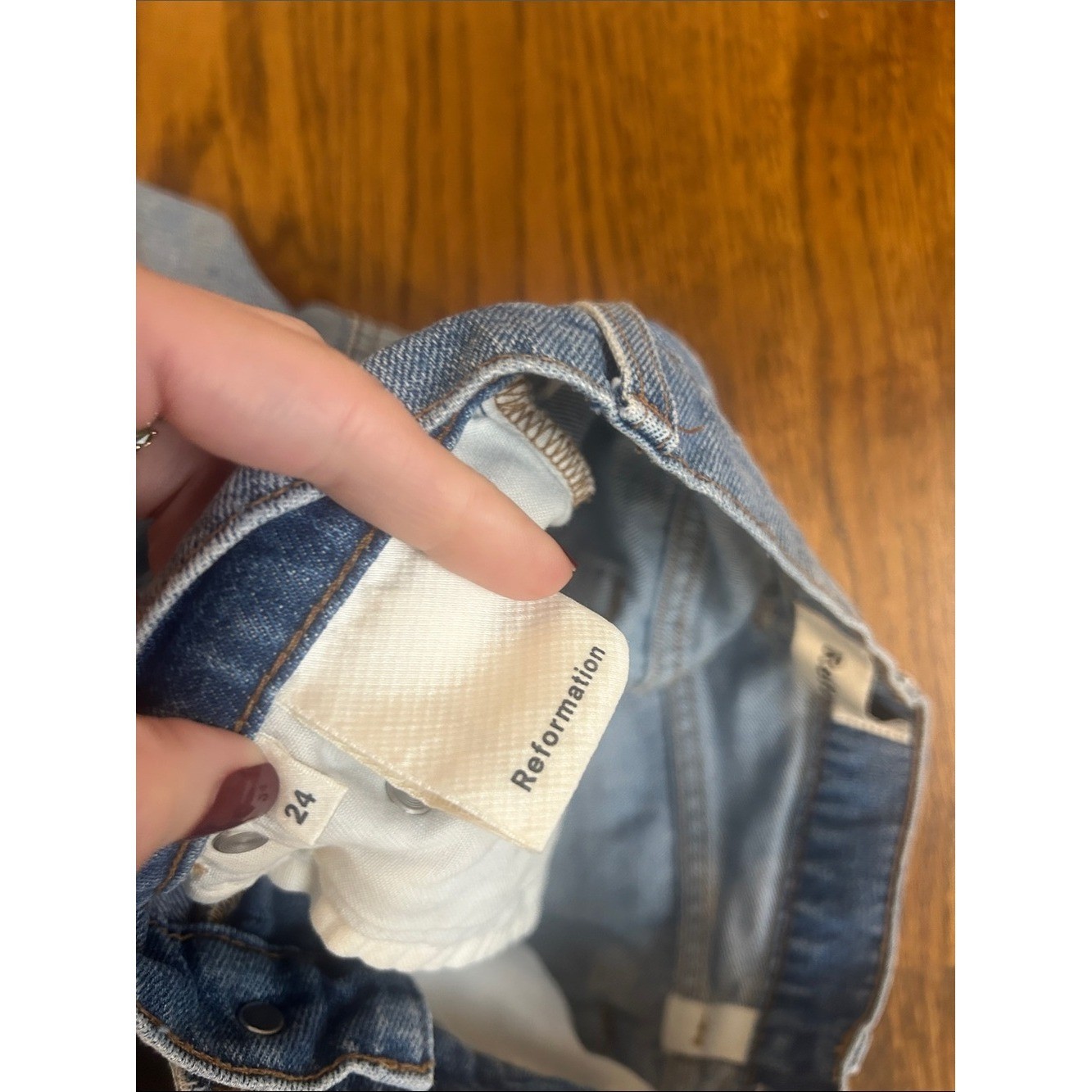 NWOT Reformation Julia Crop Cig Jeans in Arches Distressed Womens Size 24