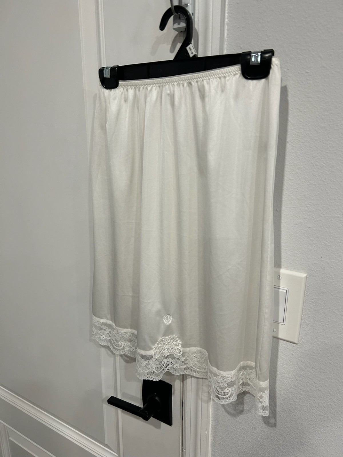 Christian Dior Small White Half Slip Lace Hem Elegant Undergarment Old Money