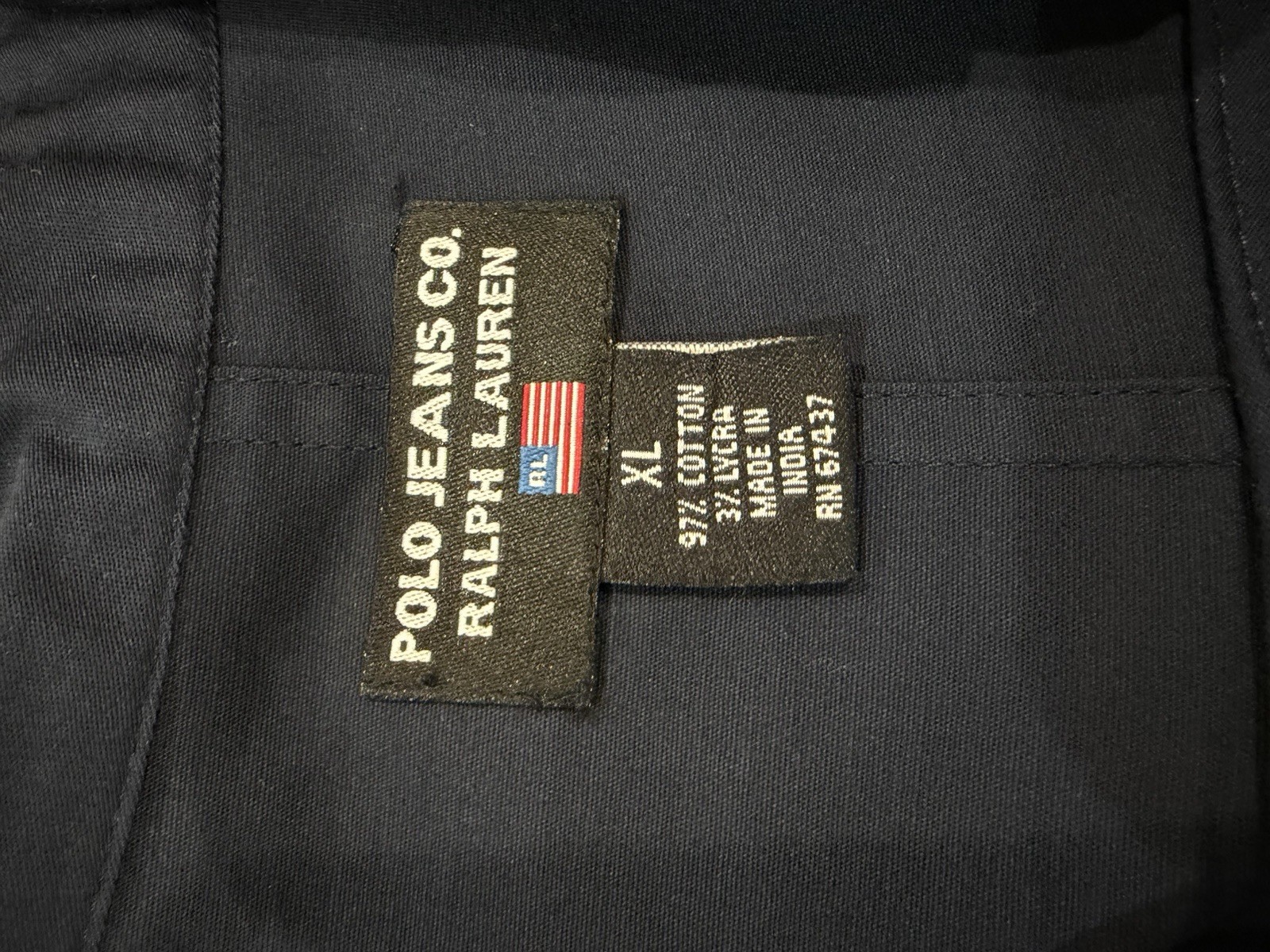 Ralph Lauren Vintage Classic Navy Blue Collared Sleeveless Button Closure Shirt
