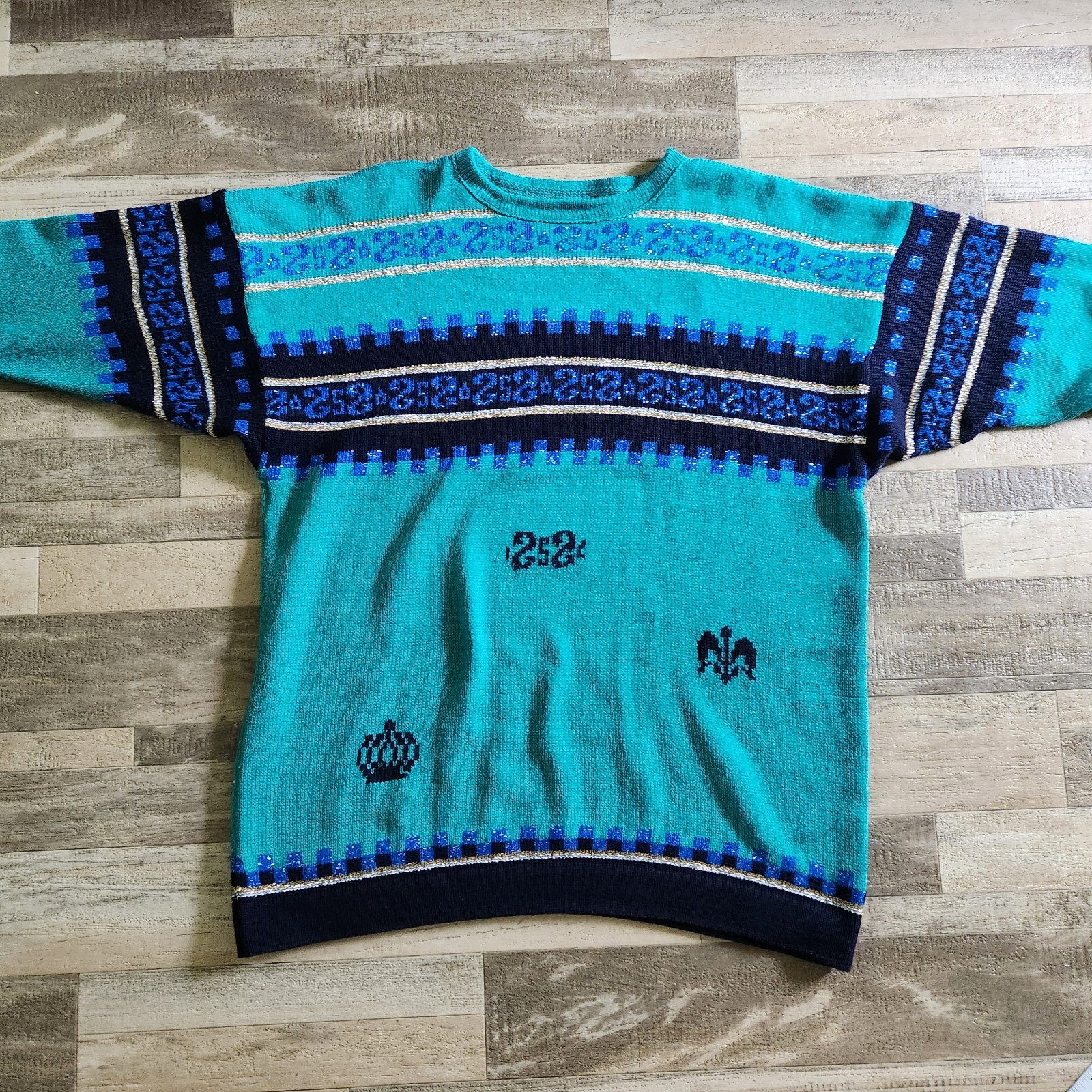 Vintage Oversized Boxy Avant-Garde Knit Sweater 80s-90s Handmade Europe L-XL