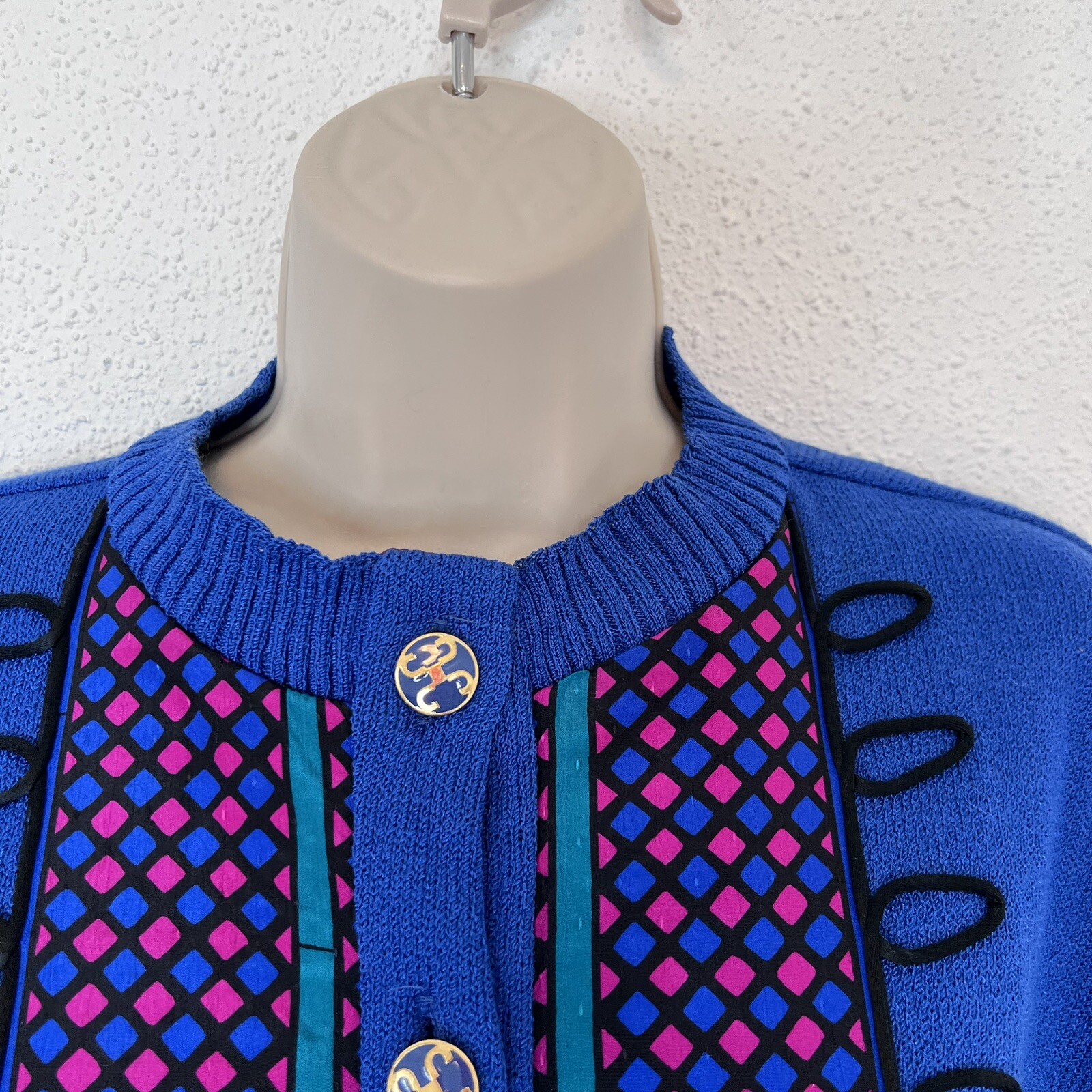 Vintage knit embellished 80’s sweater sz 10 anthony sicari