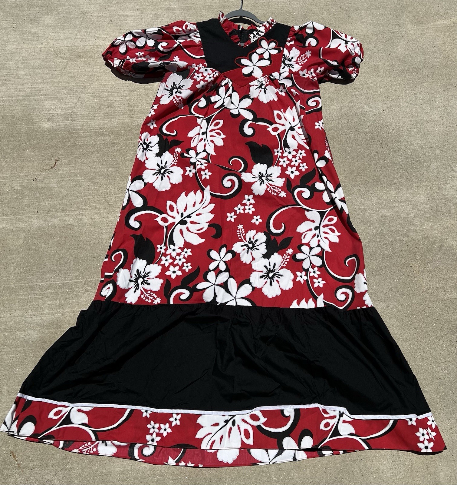 Carol Bennett Hawaii Muu Muu Inspired Dress Hawaiian Tiki Aloha L Vintage