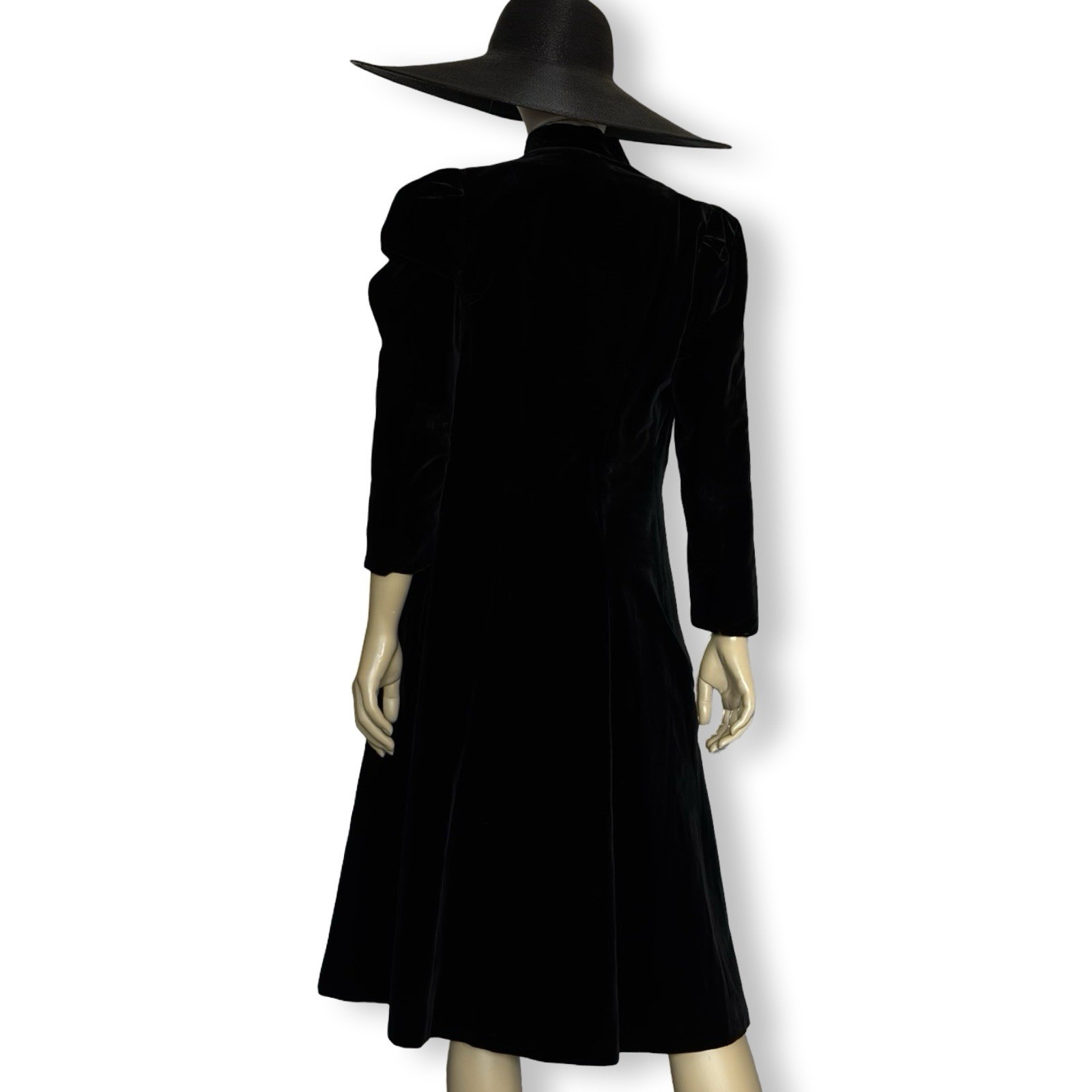 Edwardian Black Silk Velvet Coat Velours du Nord Sony Pictures Opera Jacket
