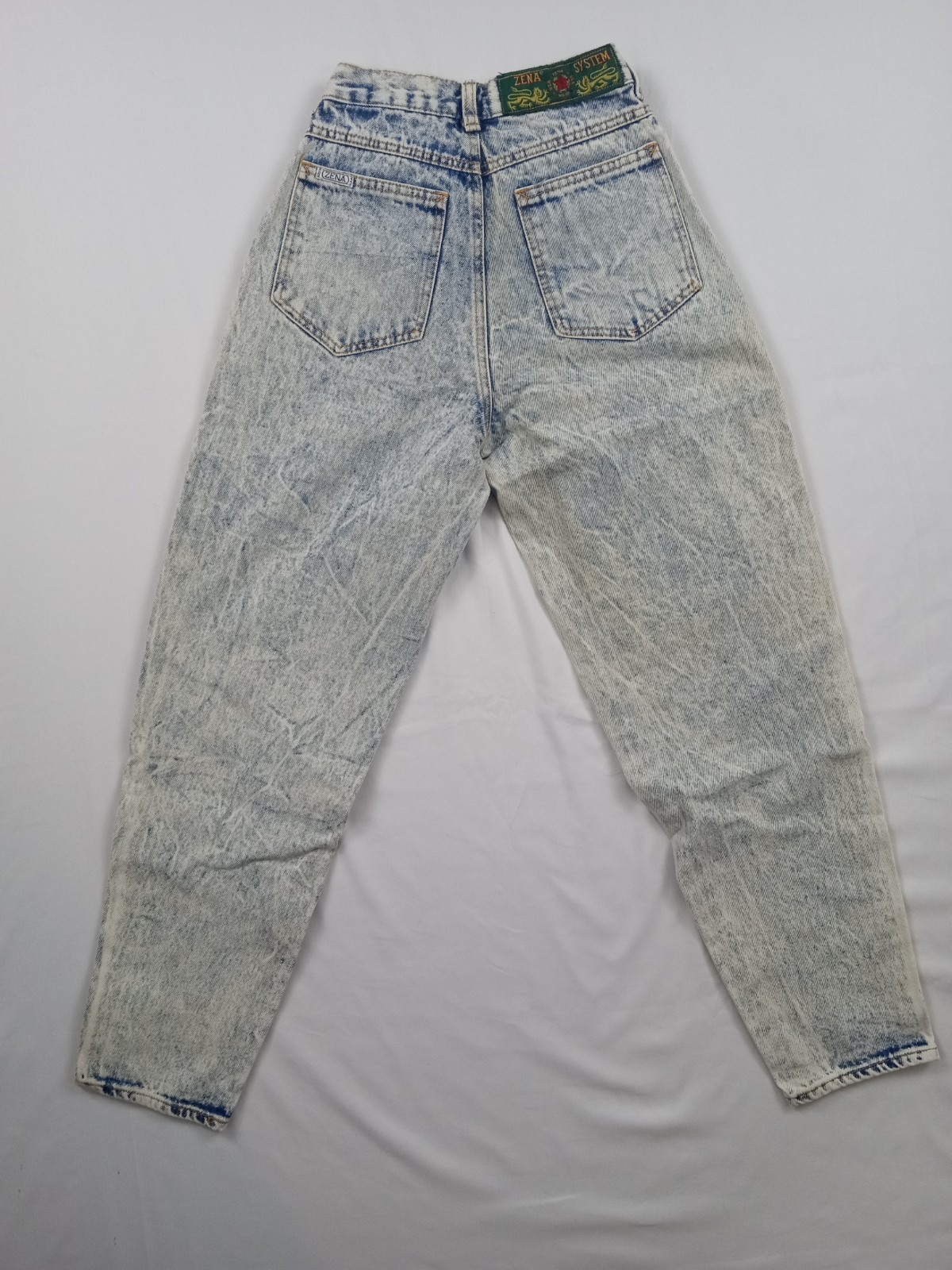 Vintage 80’s/90’s Zena System Acid Wash High Waisted Women’s Jeans Pants 24×27