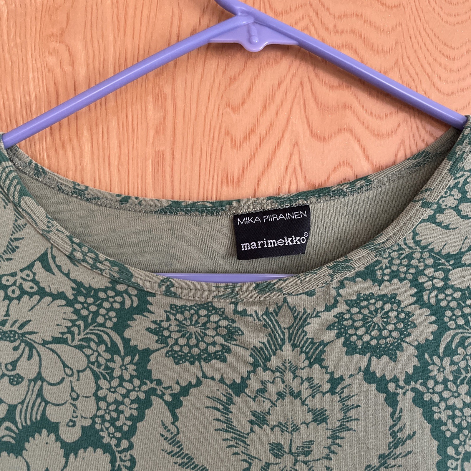 Vintage Mika Piirainen Marimekko Dress, Green Floral S