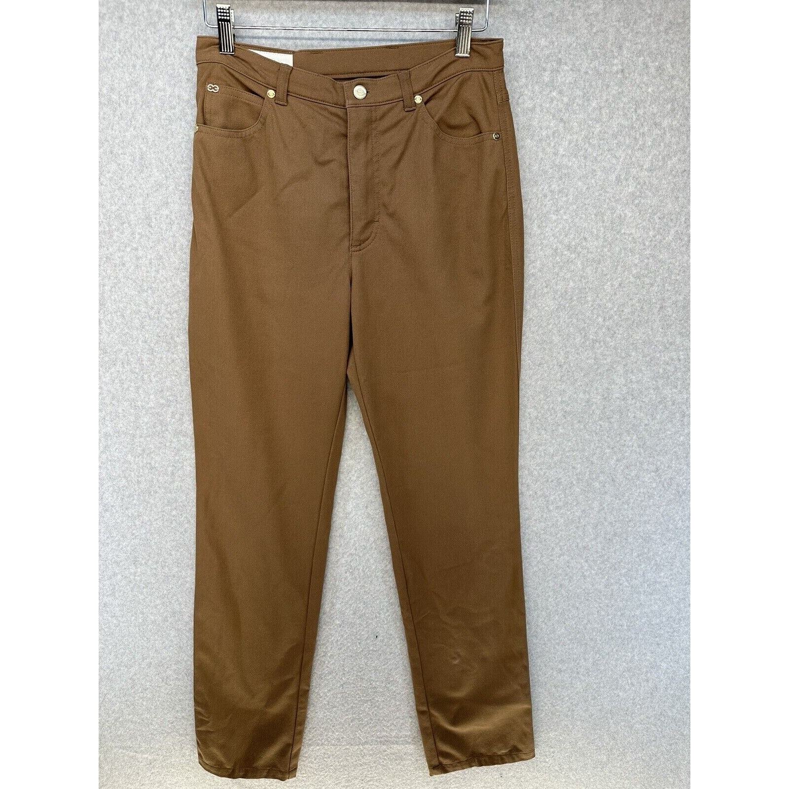 Escada Vintage Womens Pants Size 36 Brown Straight Leg With 5 Pocket Design