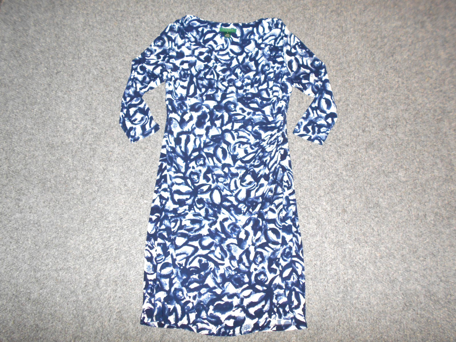 RALPH LAUREN VTG 90’S WOMENS USA 12 FLOWER PRINT POLY/ELASTANE BLEND DRESS